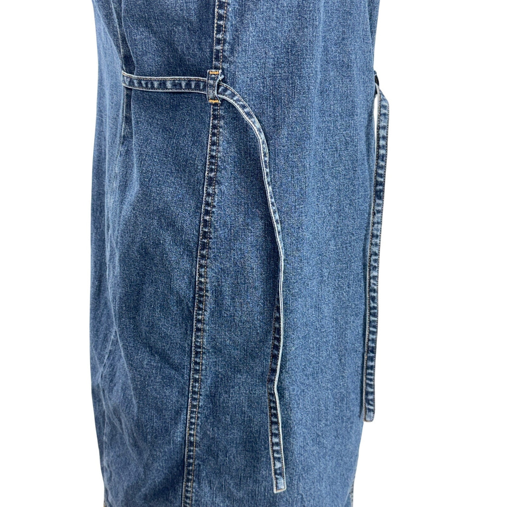 Jessie Jeans Denim Shirt Dress Button Front Tie Back Women's Medium