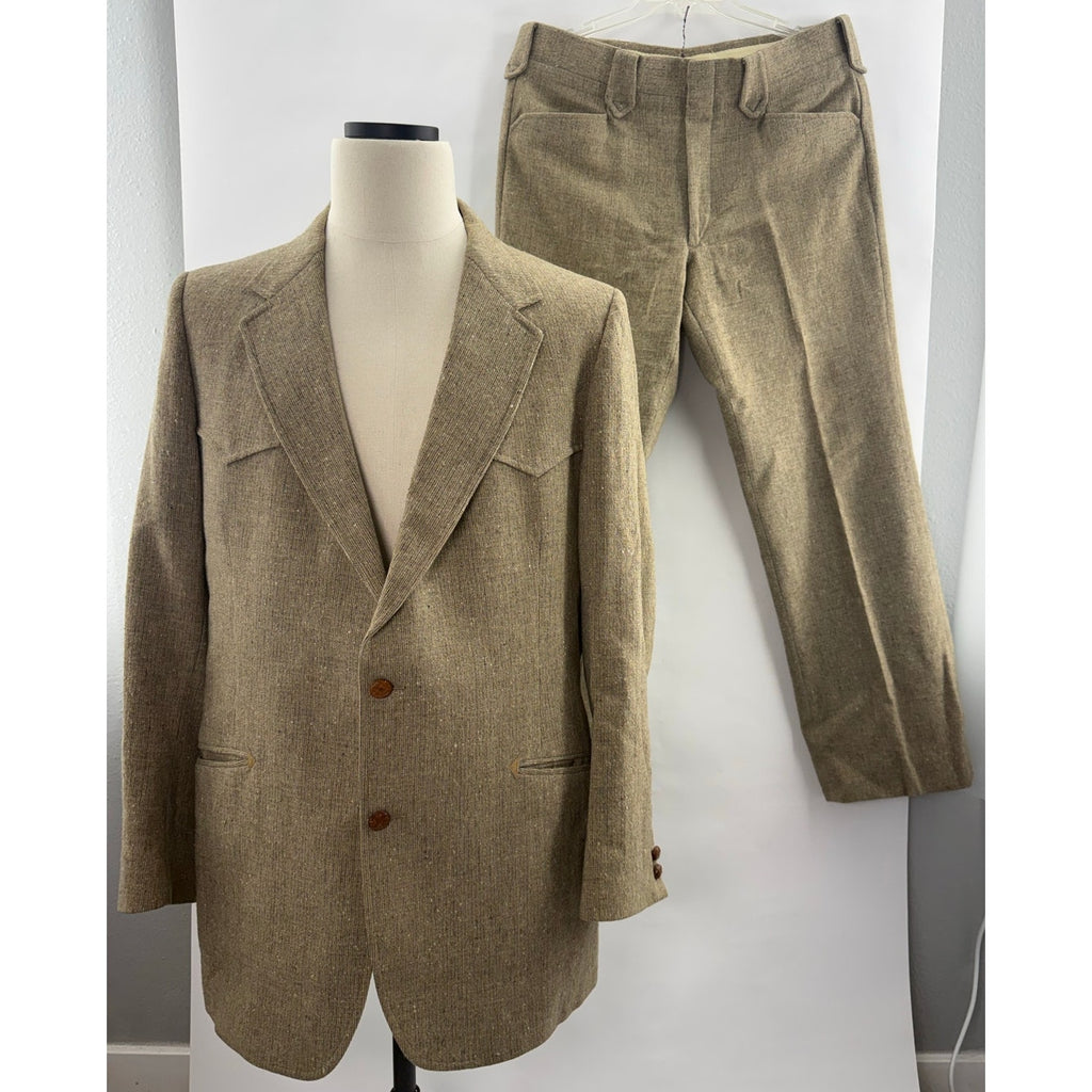 Mens 70s Pendleton Wool Tweed Western Suit