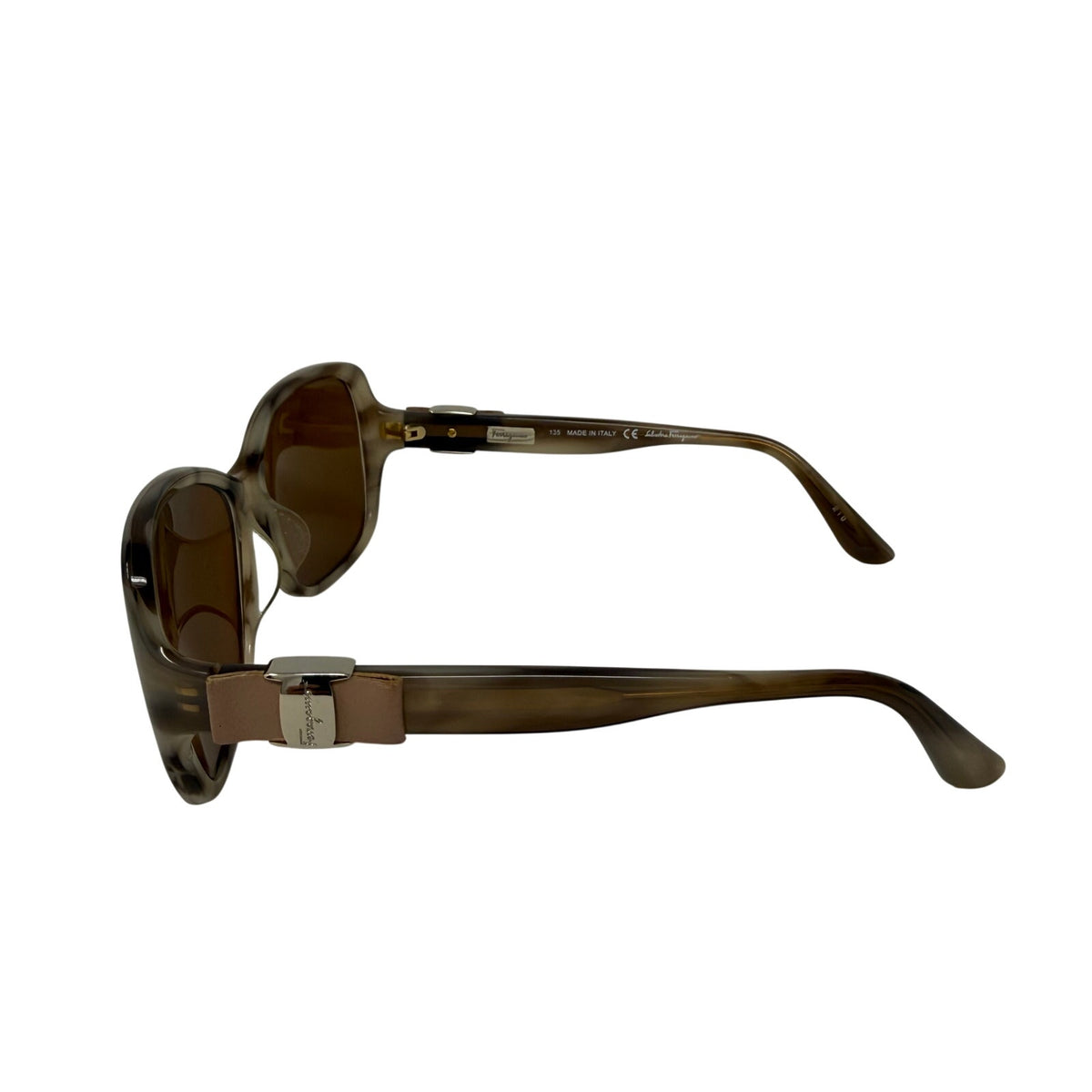 Vintage 00's Salvatore Ferragamo SF657SL Sunglasses Frames Brown Italy 135