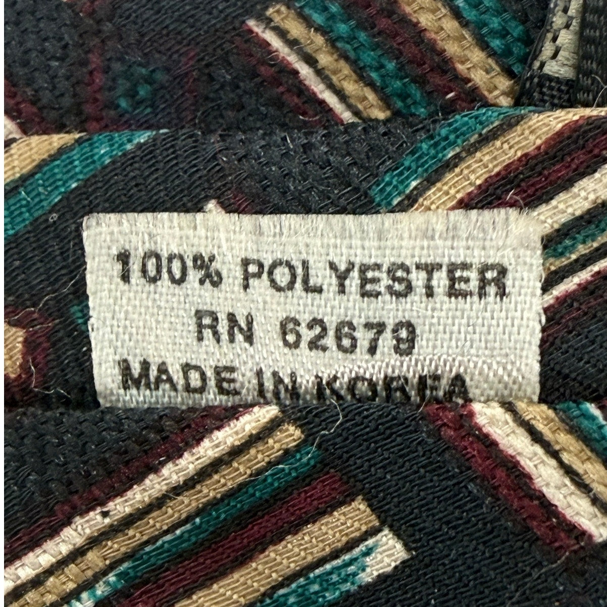 Vintage 1960s Cadet Classic Club Boys Clip-On Tie Navy Geometric 11"