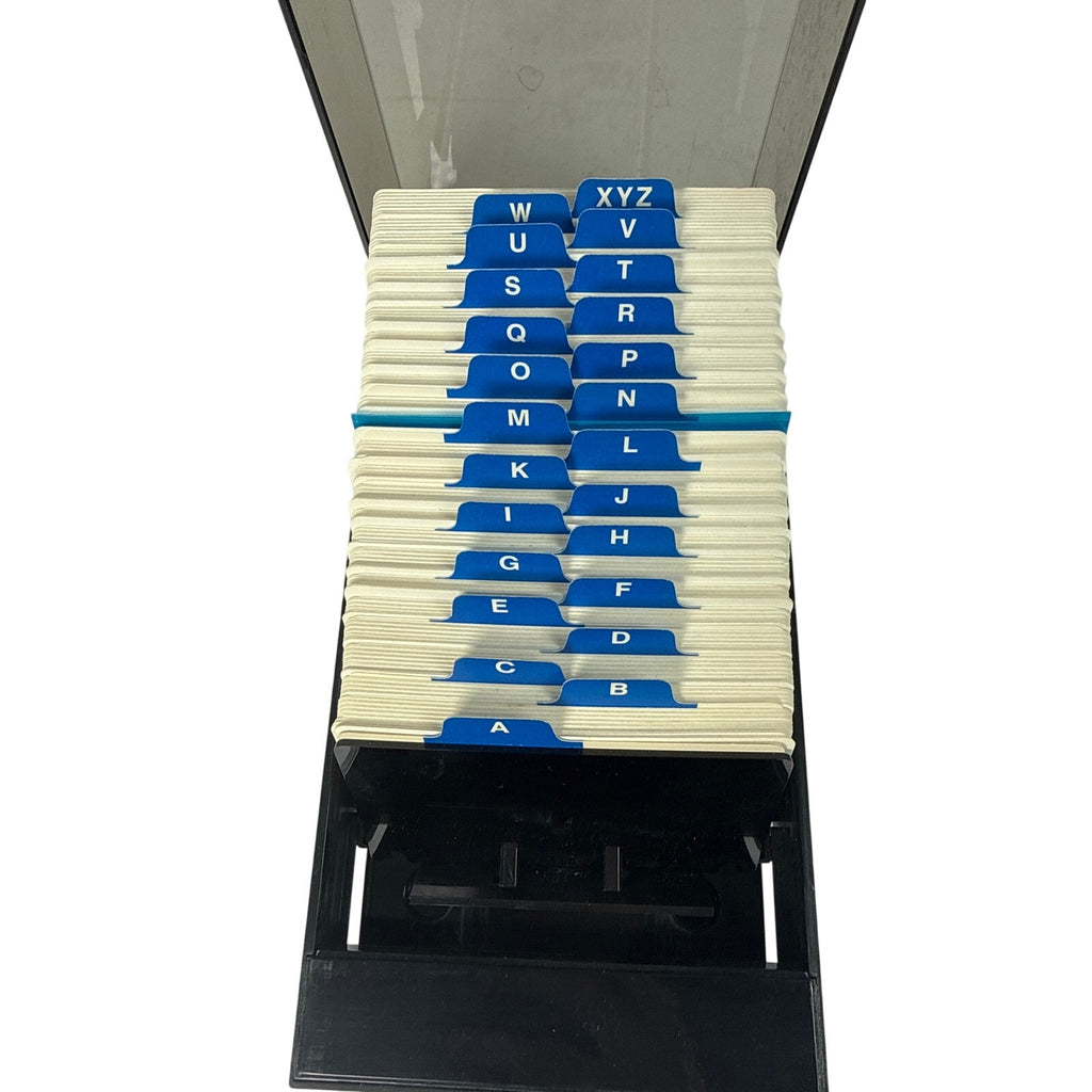 Vintage 1980s Rolodex VIP 24C Smoky Cover Card File Organizer