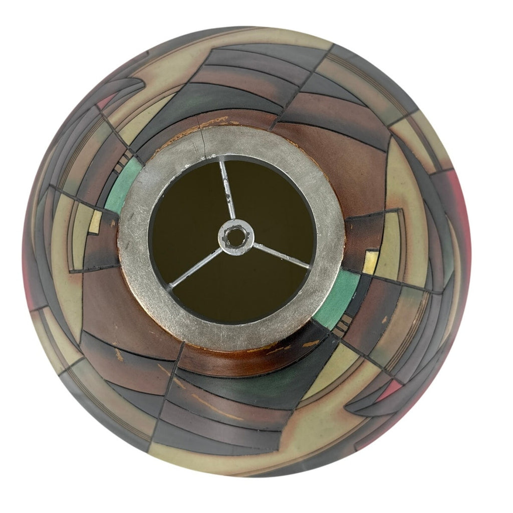 Vintage 80s Alexander Kalifano Post Modern Geometric Art Deco Lamp Shade 17.5”