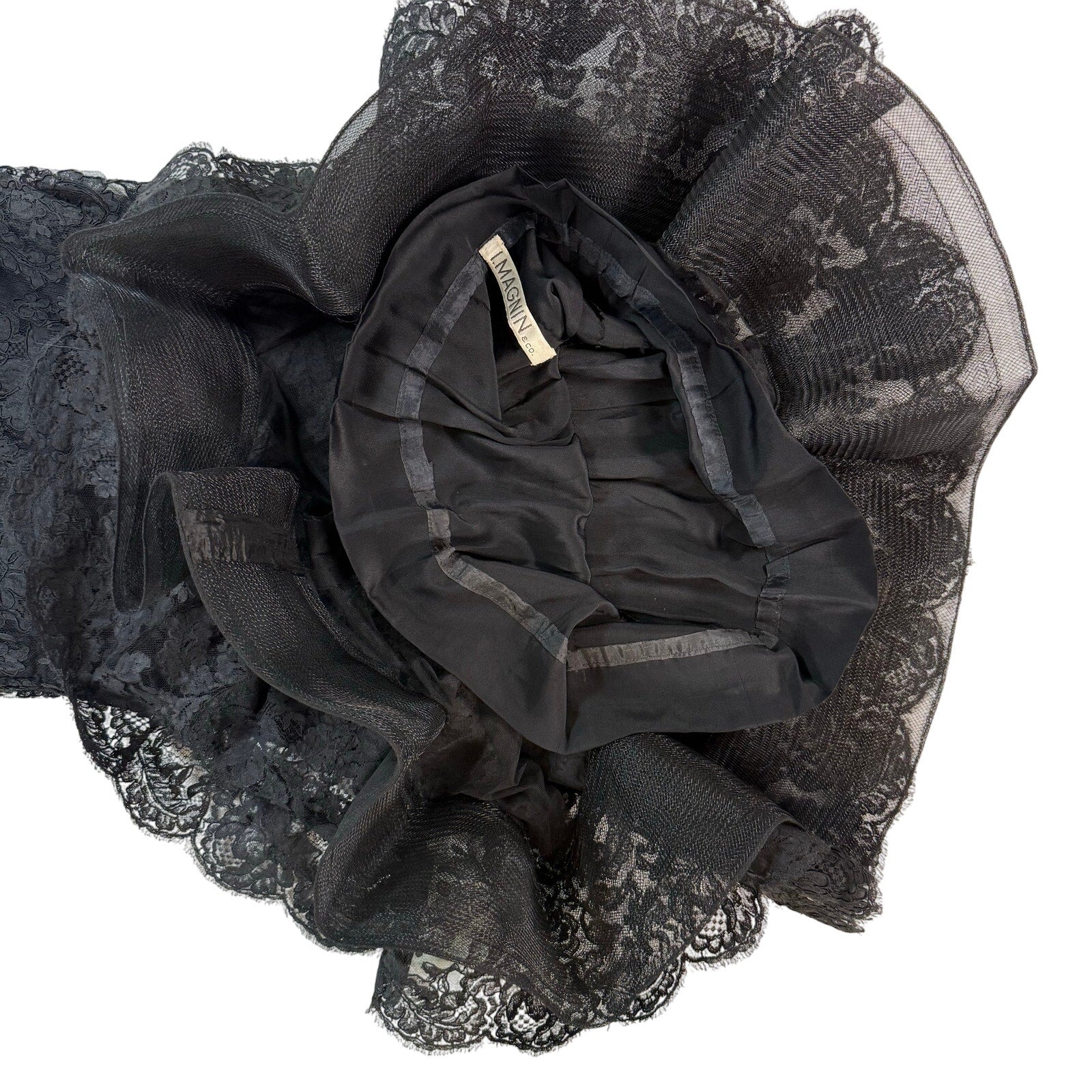 Vintage 90s Geoffrey Beene Women's Small Black Lace Cocktail Dress