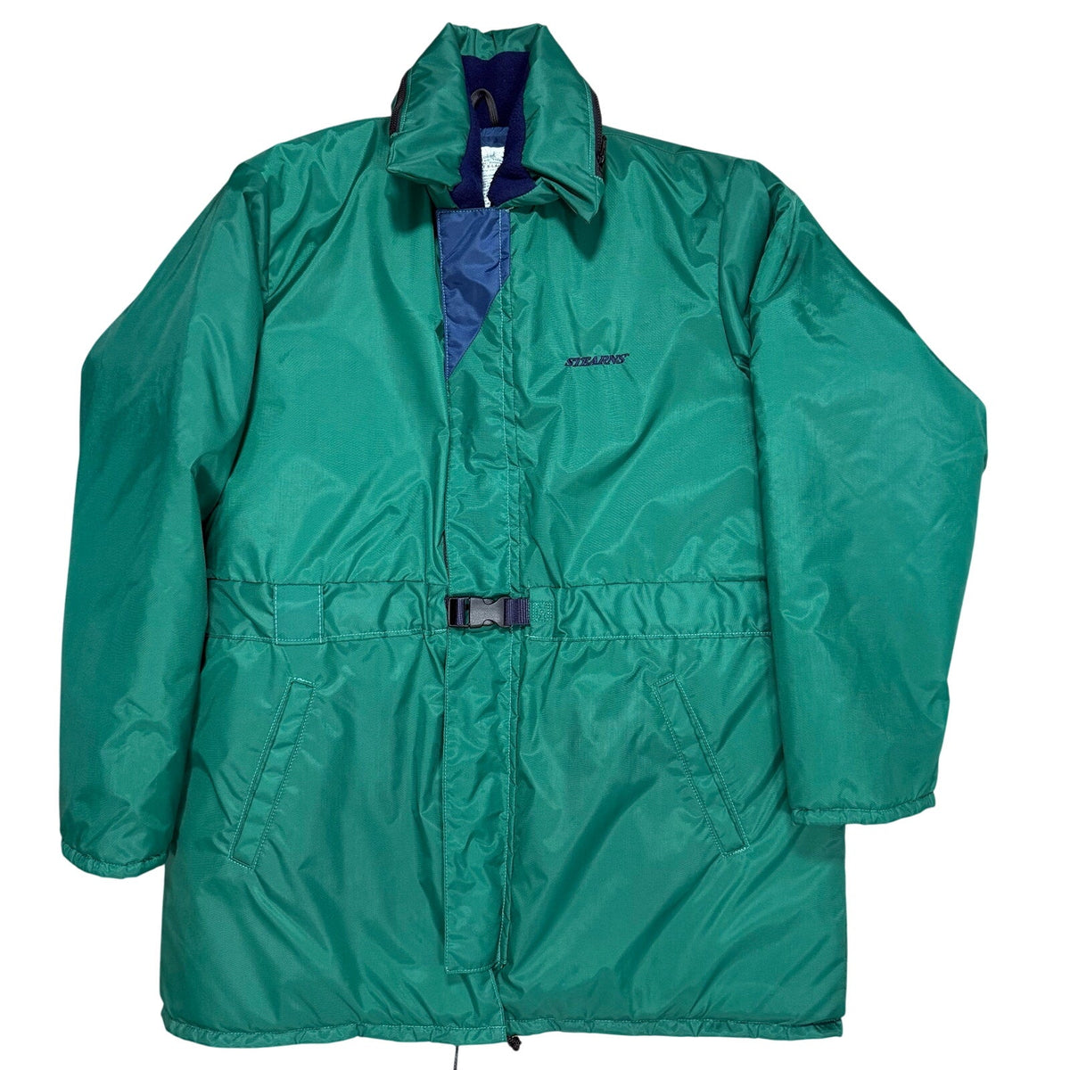 Vintage 80s Stearns Jacket Men’s XL Green Blue Fishing Ocean