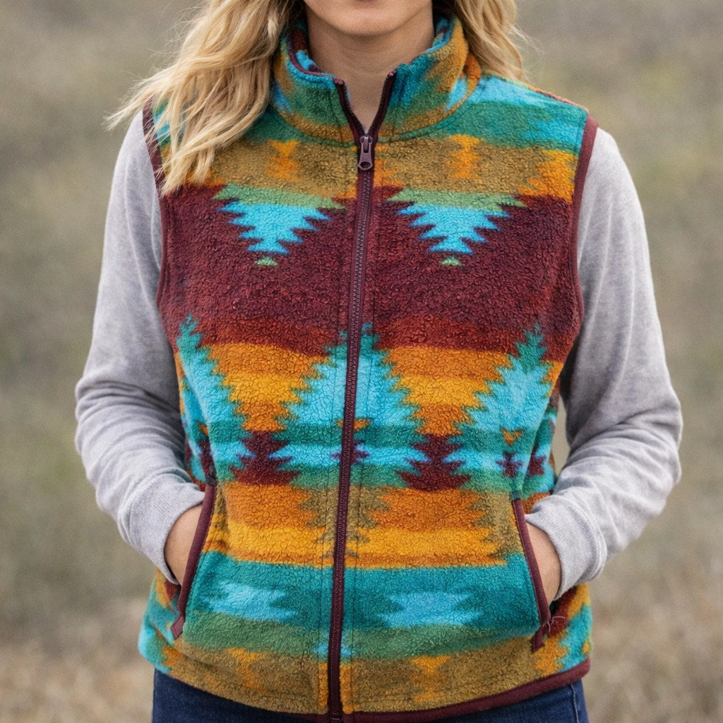 Womens 90s Fleece Vest