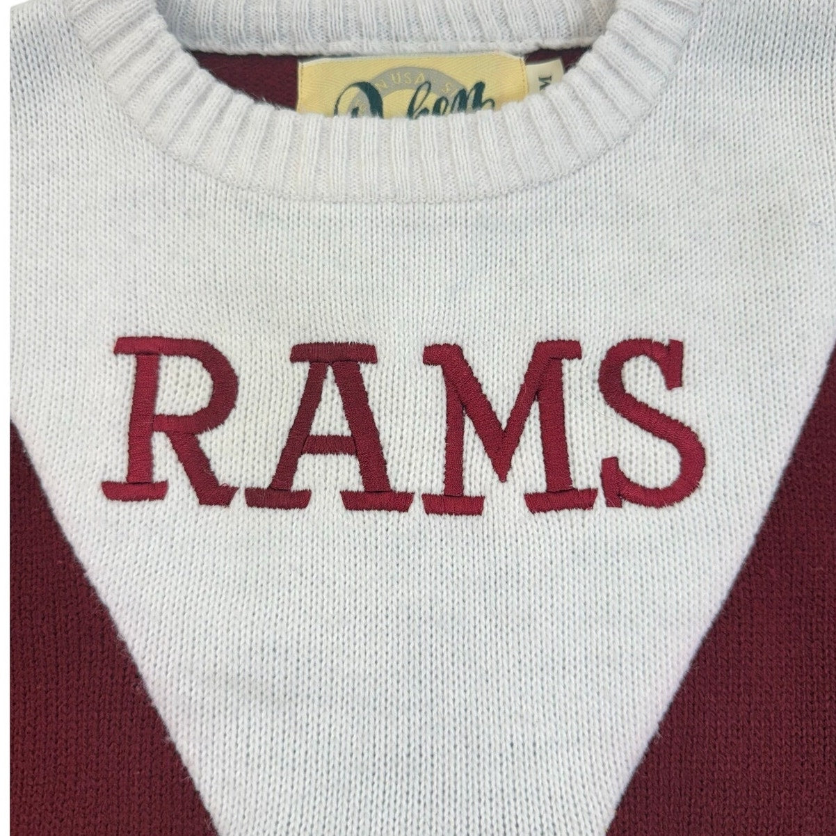 Vintage 60s Dehen Rams Cheerleading Sweater Women's M Portland Oregon USA