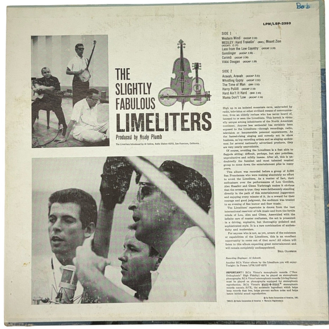 The Limeliters RCA Victor LPM-2393 Vintage Folk LP Vinyl Record