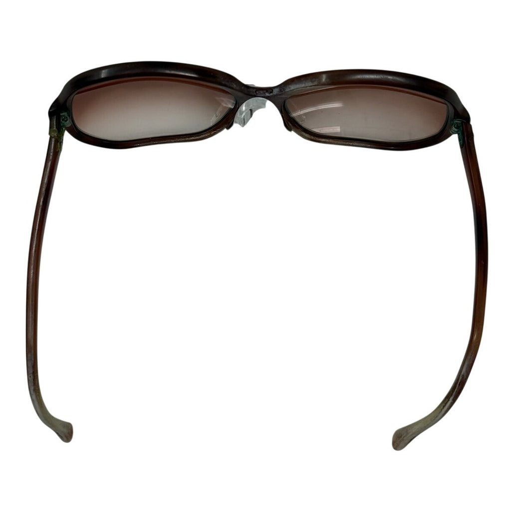 Vintage 80s Women's Oversized Brown Gradient Sunglasses Retro Fashion Shades
