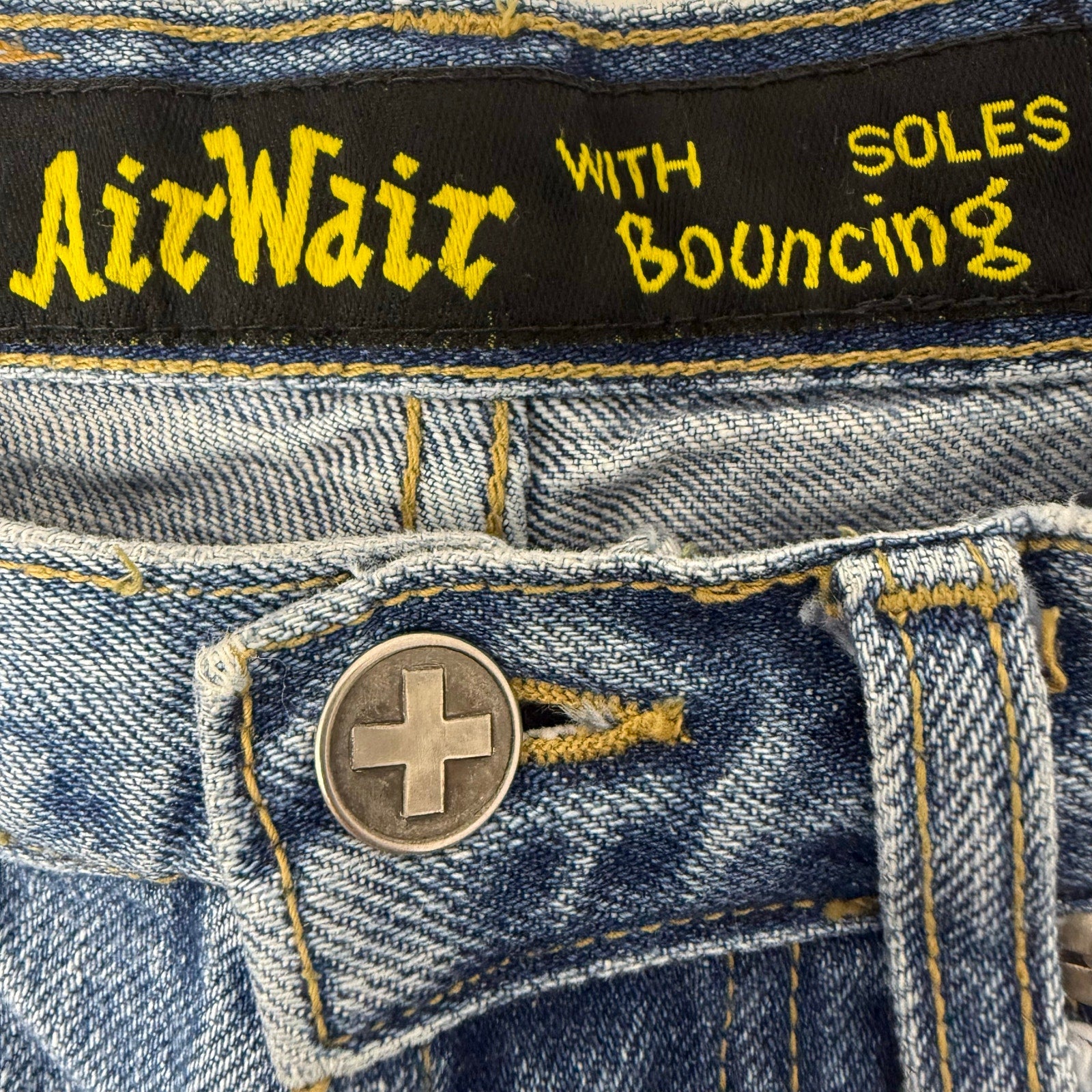 Vintage 90s Women's 27" Cut off Shorts Distressed Hem Dr. Martens Loose Fit USA