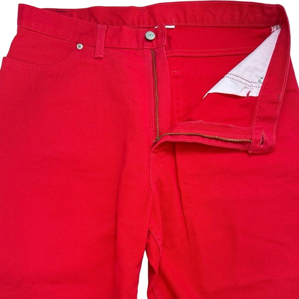 Vintage 90s Faded Glory Red High Waist Tapered Denim Jeans Women's 32x31