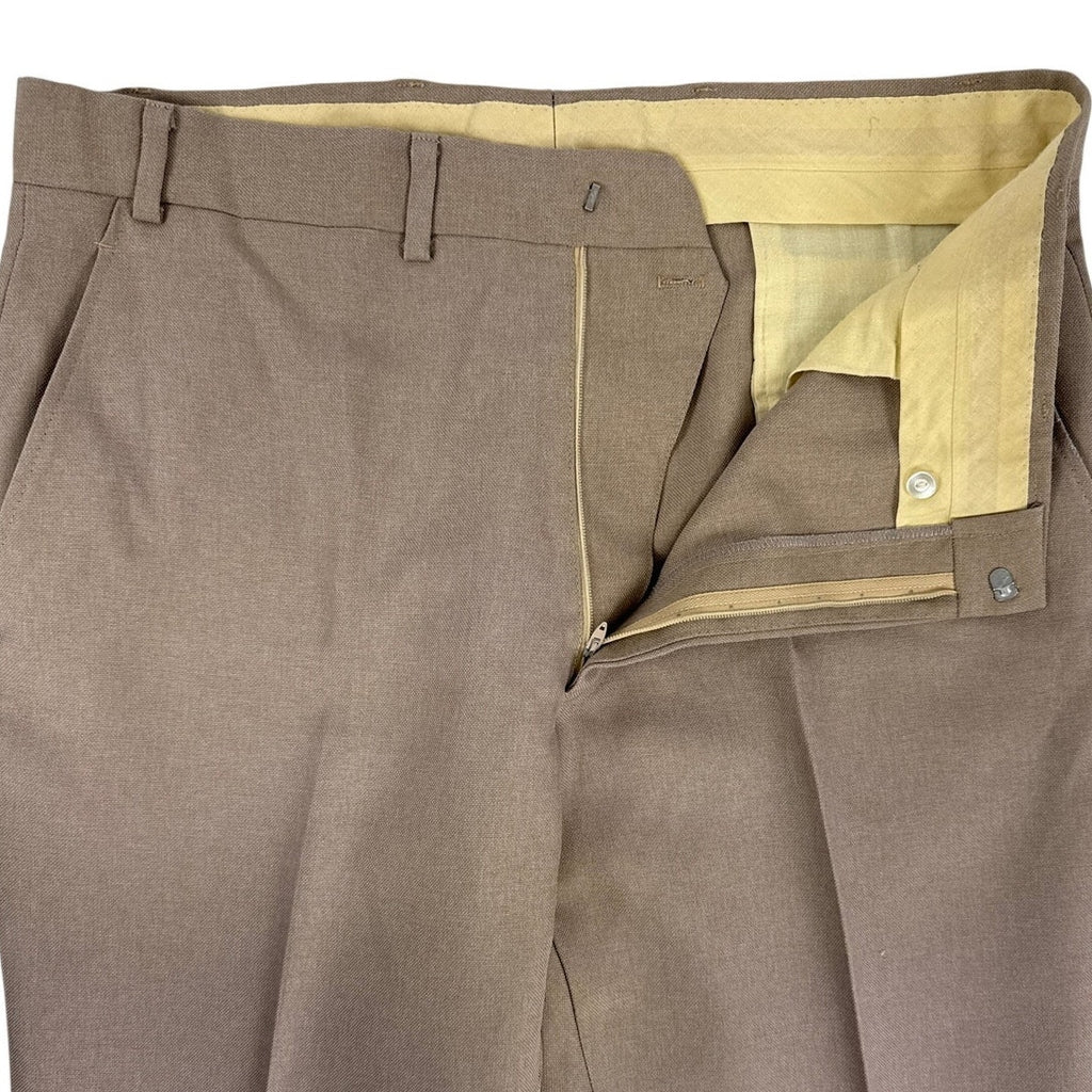 Vintage 80s Quaa JCPenney Rose Taupe Polyester Suit Mens Large