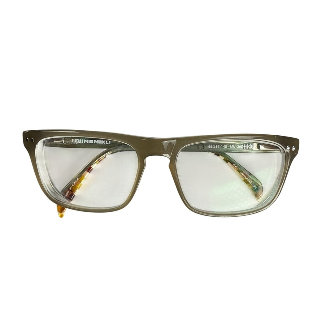 Mikli ML1260 C029 Olive Brown Rectangle Eyeglass Frames France 55-17-140