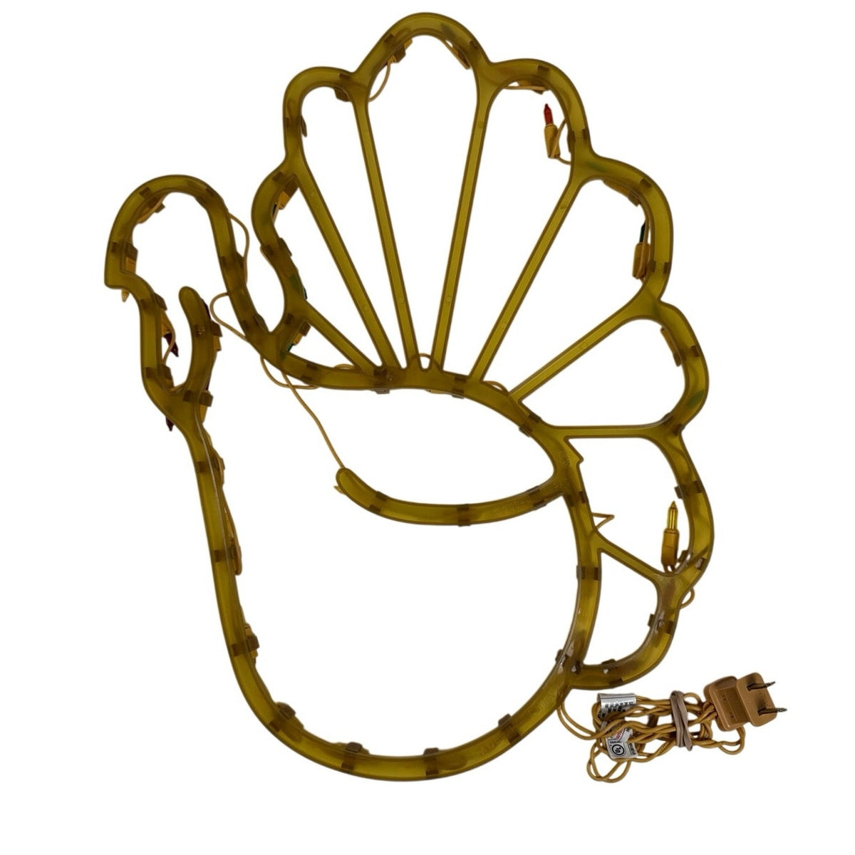 Vintage Thanksgiving Turkey Window Light Decoration Multicolor 14” x 8”