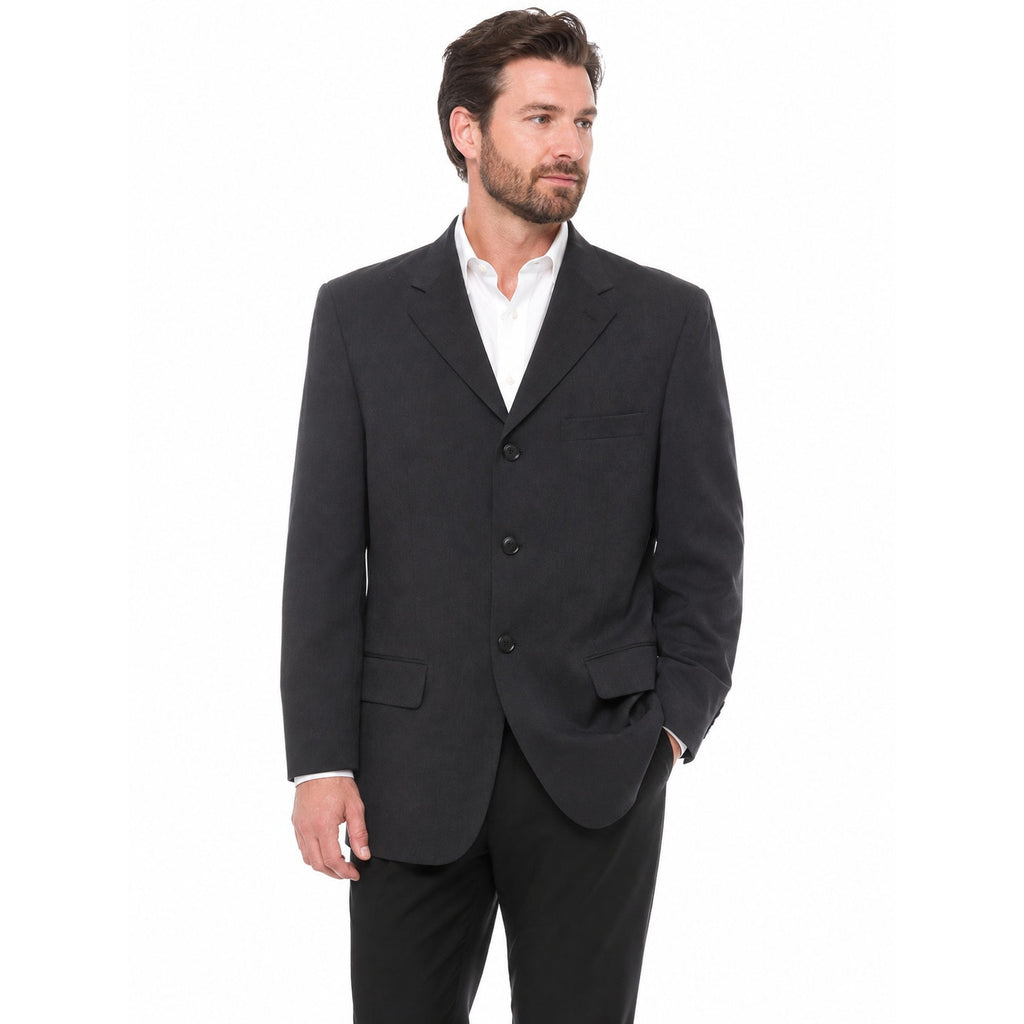 Versini Men's Charcoal Wool Blazer 42 Short 3 Button Suit Jacket