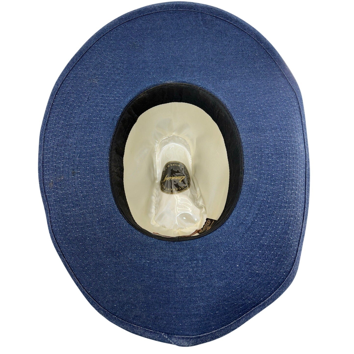Vintage 1990s Lansing Workman Blue Cotton Western Cowboy Hat Leopard Band Unisex