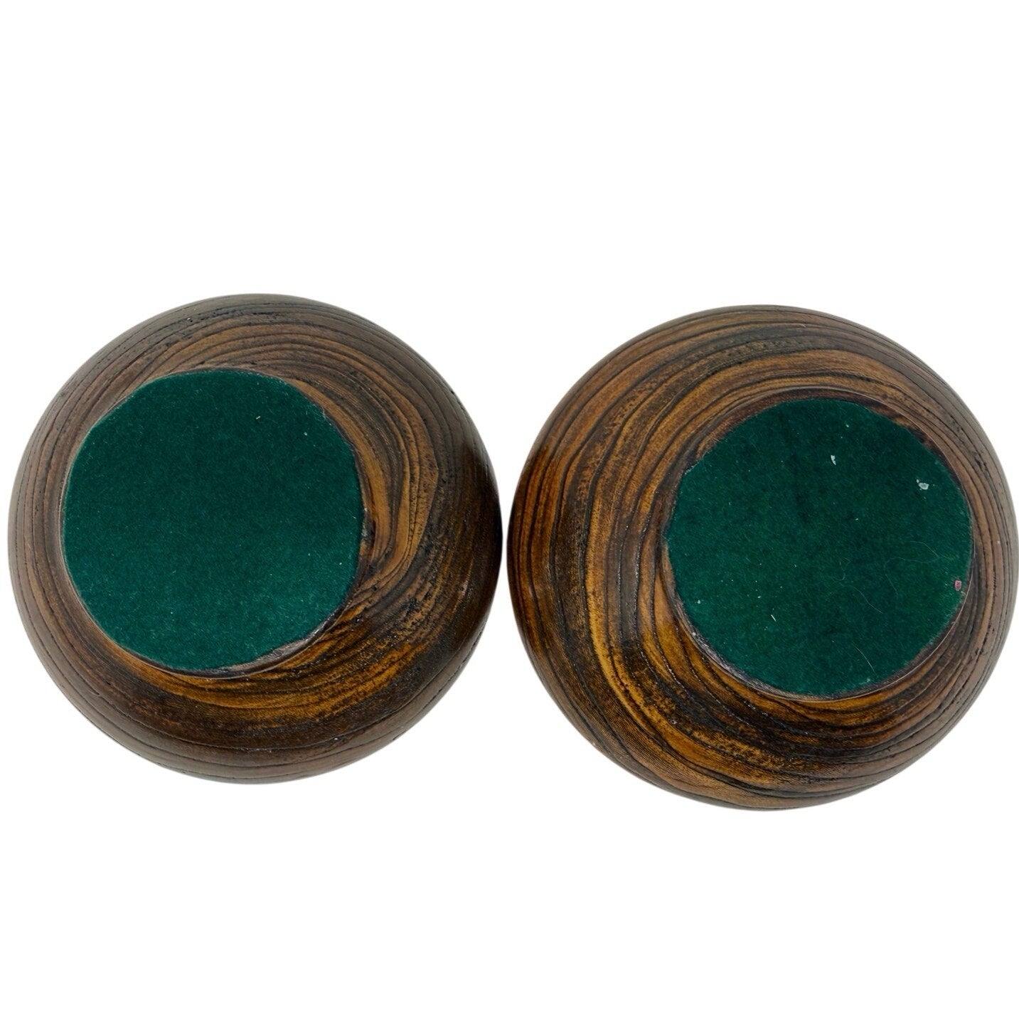 60s Wooden Candle Holders Pair Sculptural MCM Decor