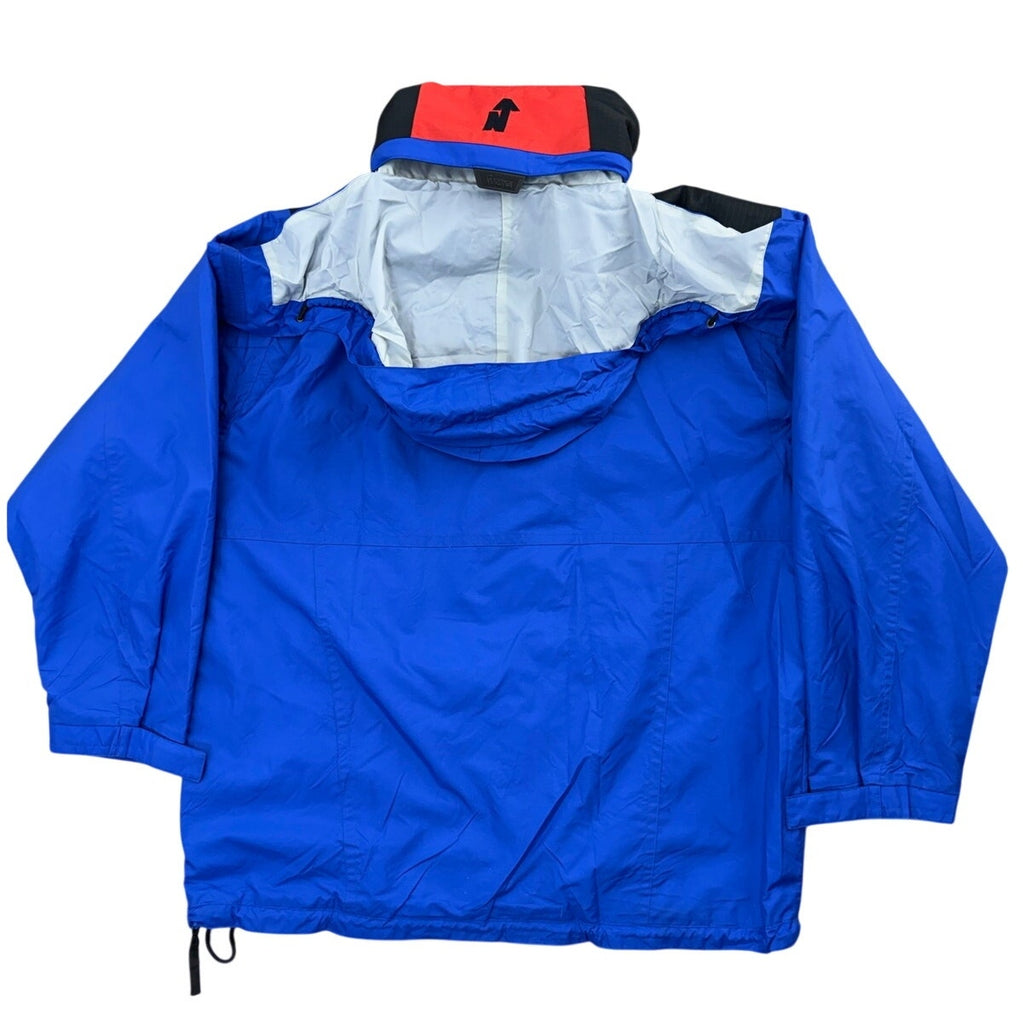 Vintage 90s Nordica Classics Blue Pullover Windbreaker Jacket Hooded Men's XL