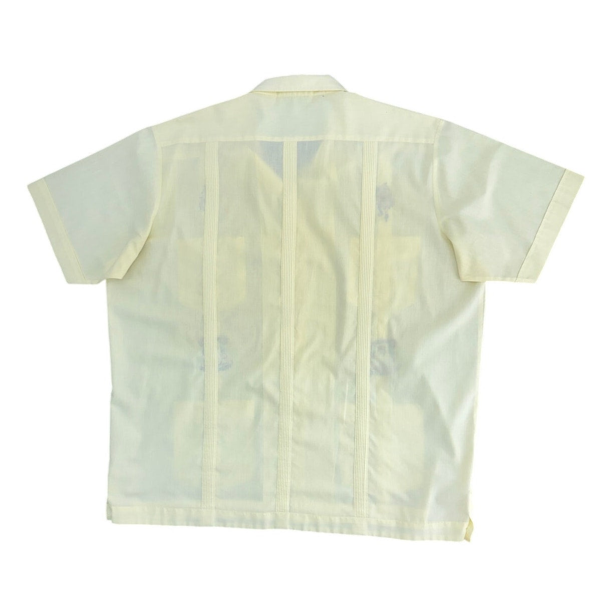 Vintage 90s ROJ Jester Embroidered Camp Shirt Mens XL Yellow Button Front
