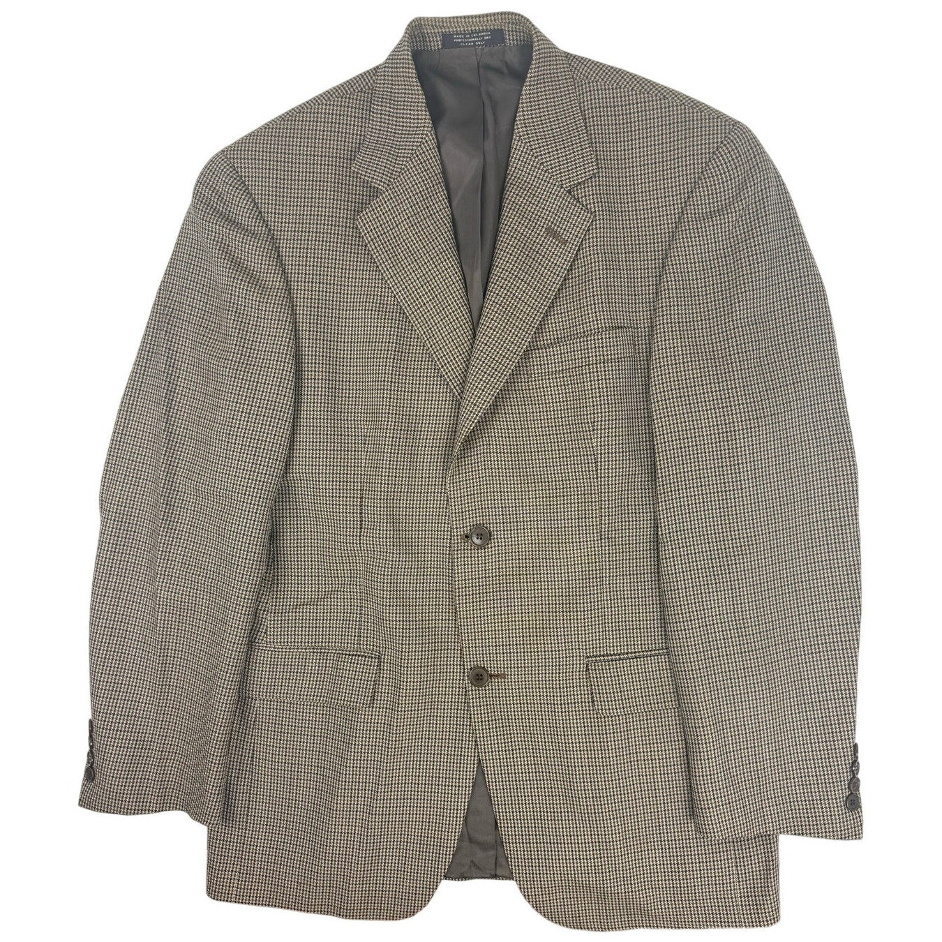 Vintage 1980s Gianfranco Ruffini Wool Houndstooth Blazer Mens 38R
