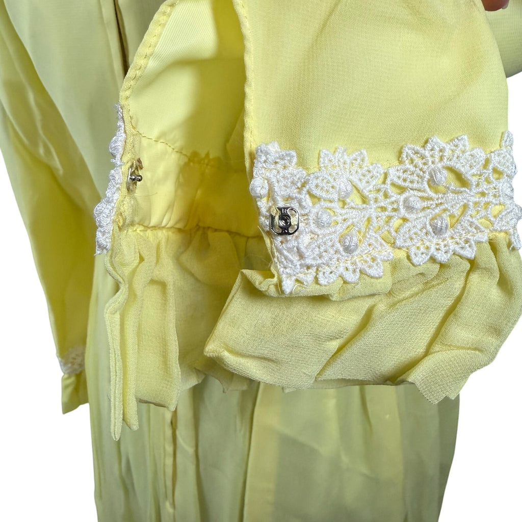 Womens Prom or Bridesmaid Dress 70s Yellow Gown