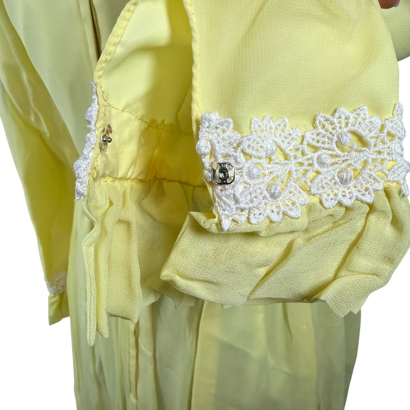 Womens Prom or Bridesmaid Dress 70s Yellow Gown