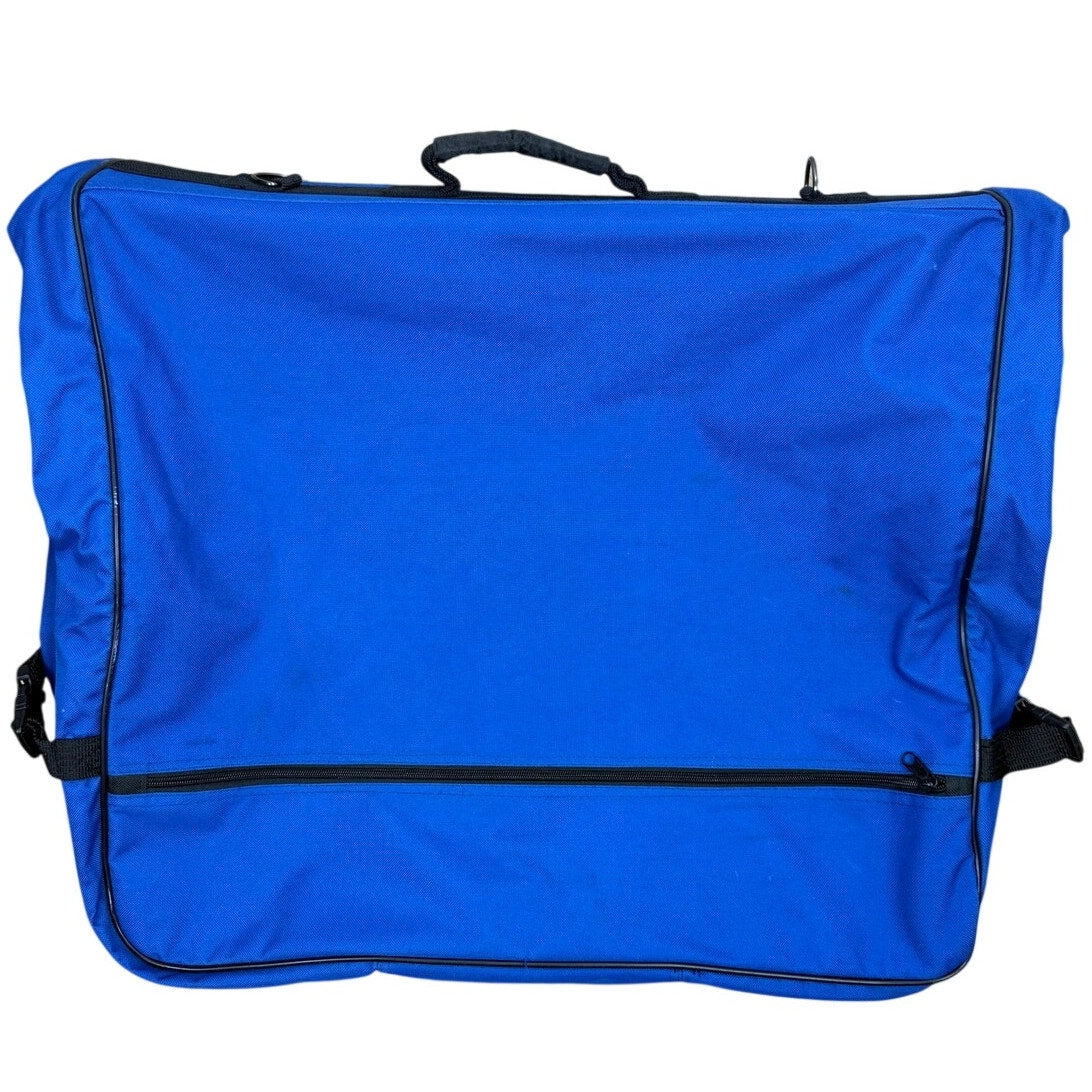Vintage 2000 Blue Foldable Travel Garment Bag Suit Carrier Luggage Organizer