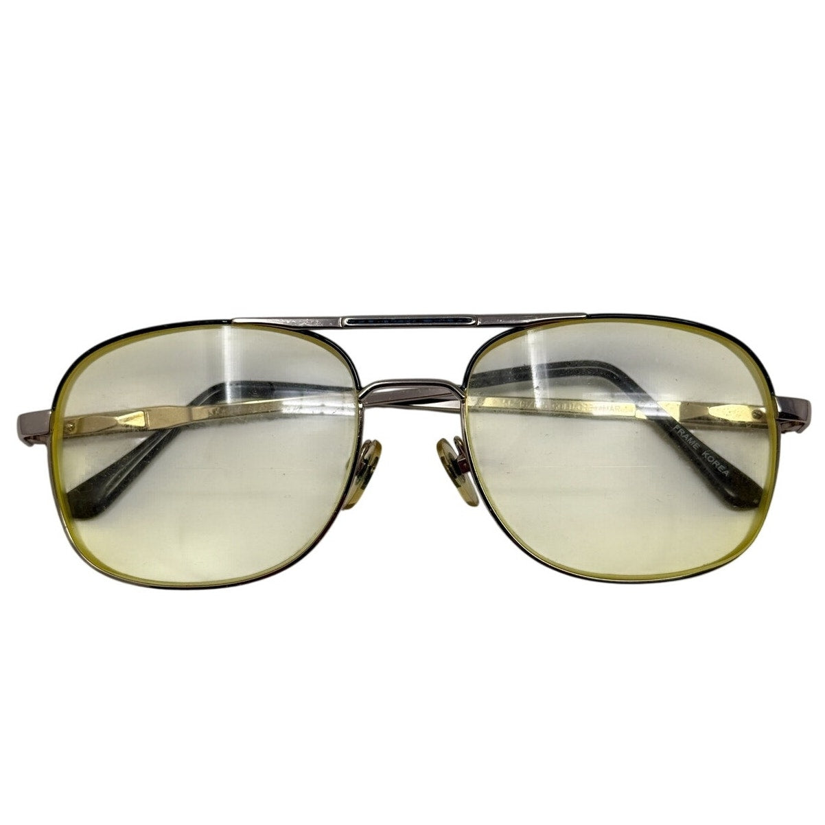 Vintage 90s Men's Frames Looking Glass 8019 Aviator Sunglasses Gold Gray 56-18 145
