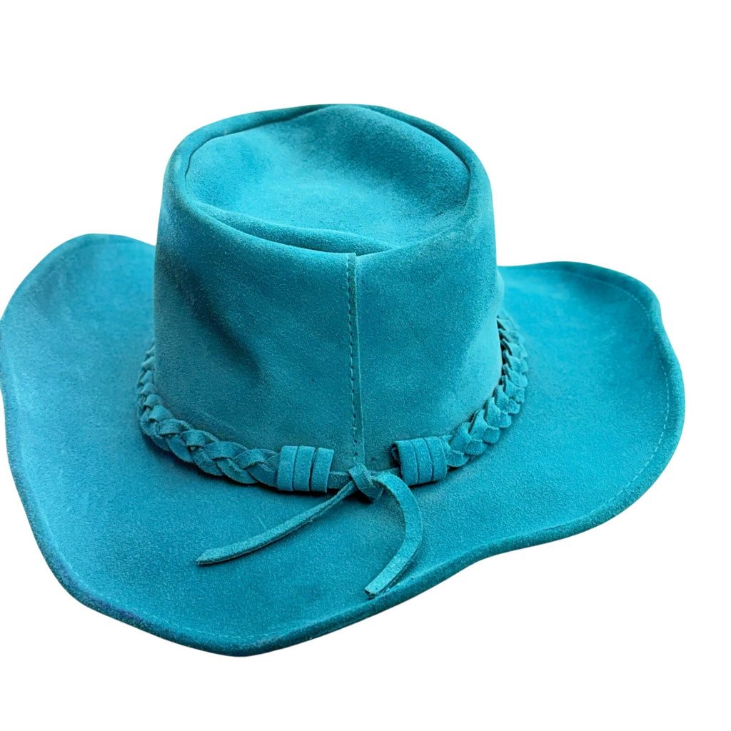 Vintage 00s Henschel Hat Co USA Teal Outback Western Hat Small Made in USA