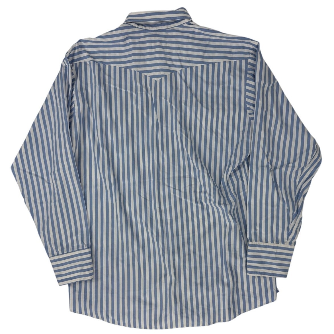 Vintage 80s Panhandle Slim Blue Stripe Pearl Snap Western Shirt USA XL