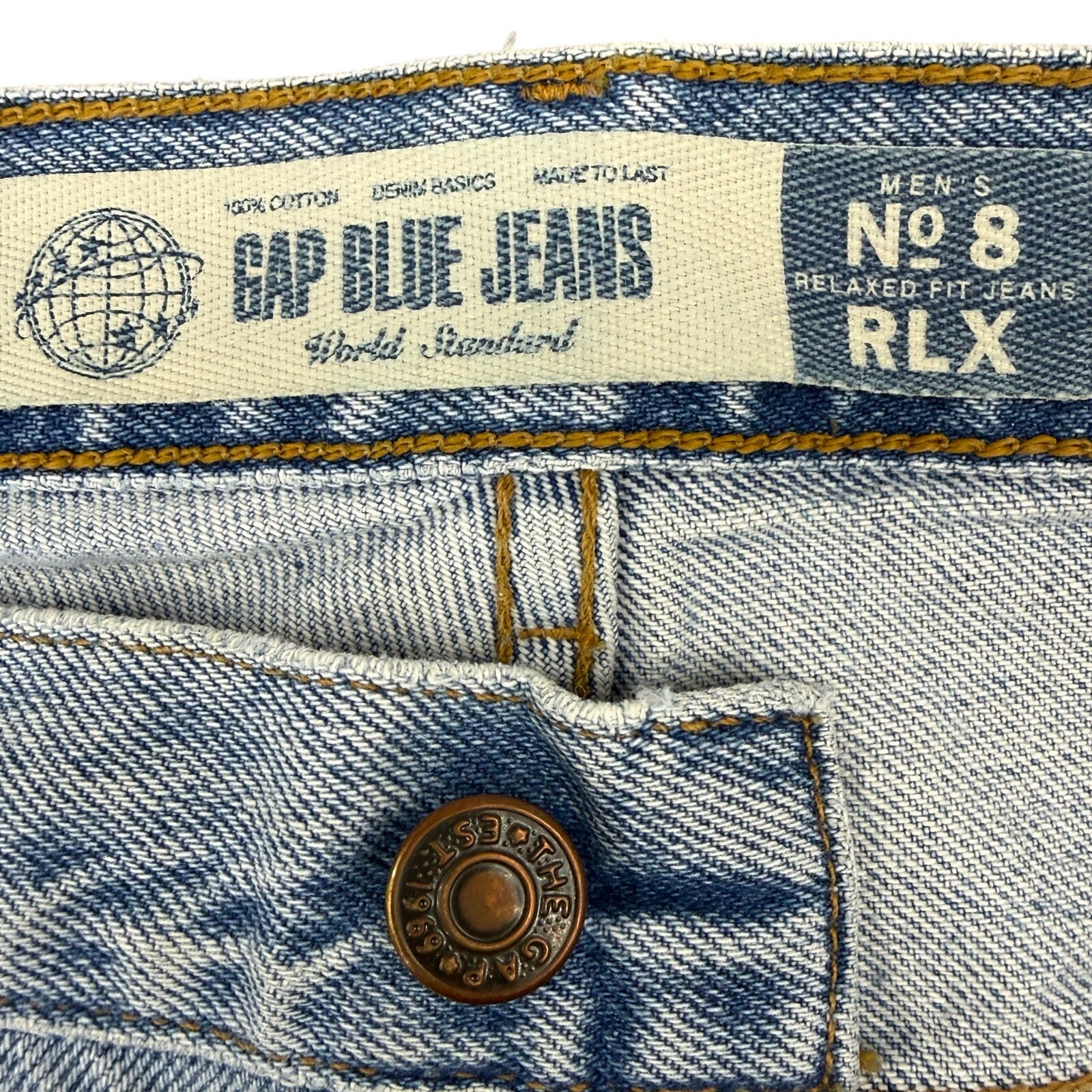 Vintage 90s GAP Light Wash Relaxed Fit Jeans Men's W40 L32 USA