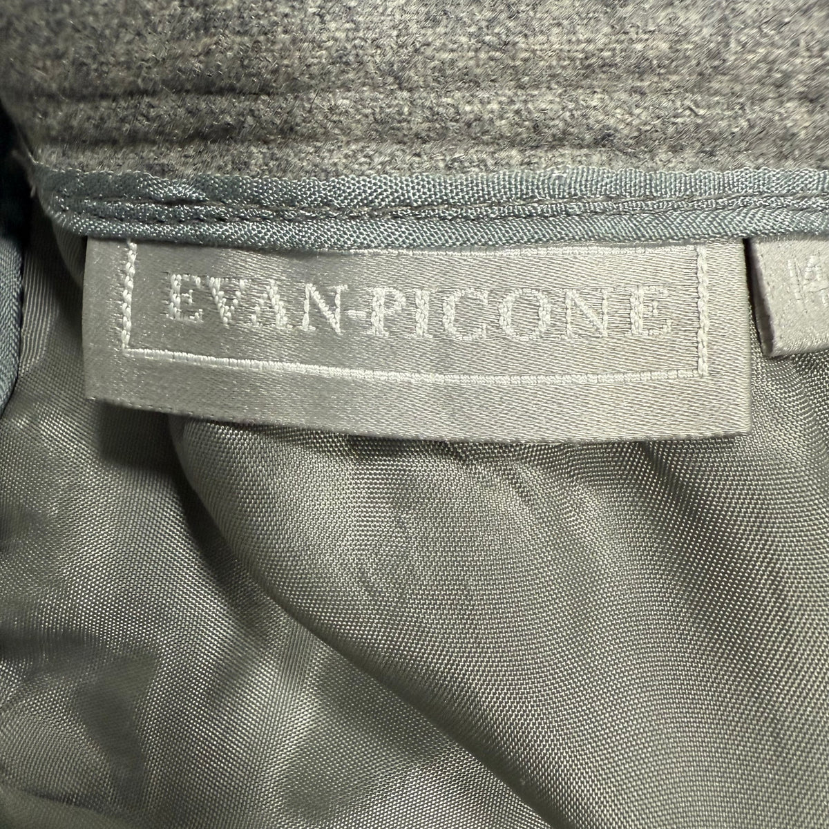 Vintage 80s Evan-Picone Wool Gray Skirt Suit Set USA Made Women's 14