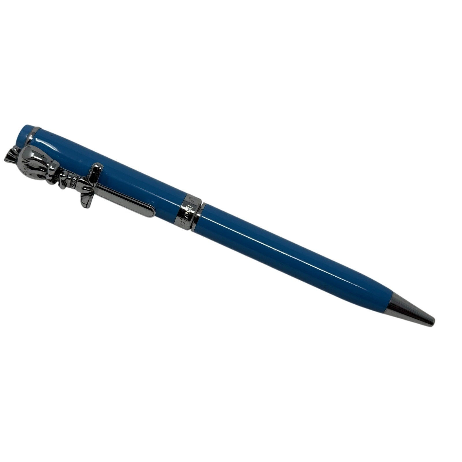 Vintage 90s Looney Tunes Tweety Bird Pen Denim Case Warner Bros Blue Ink