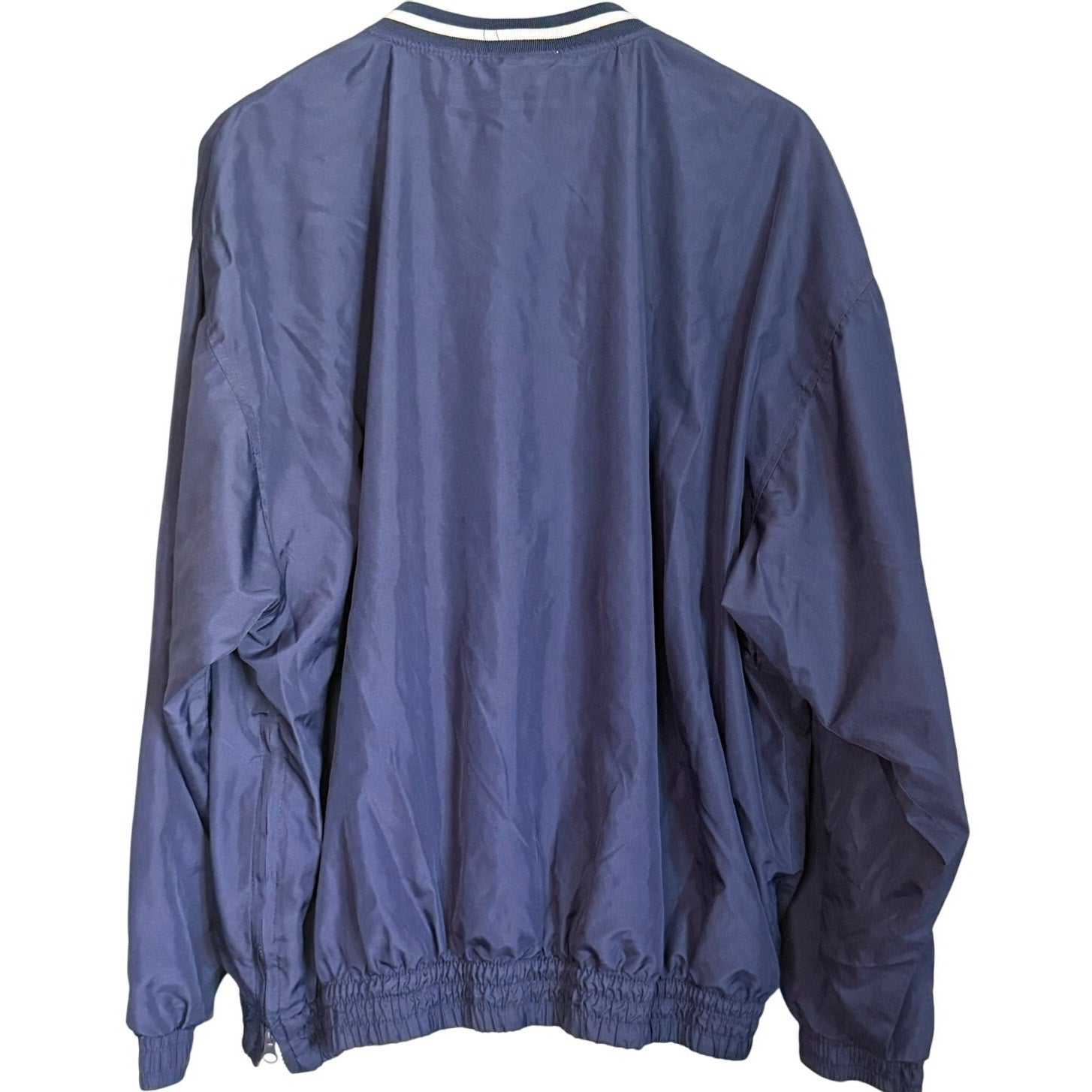 Vintage 90s Men's Large Windbreaker Pullover Warm Up Top Jersey Lined Baseball