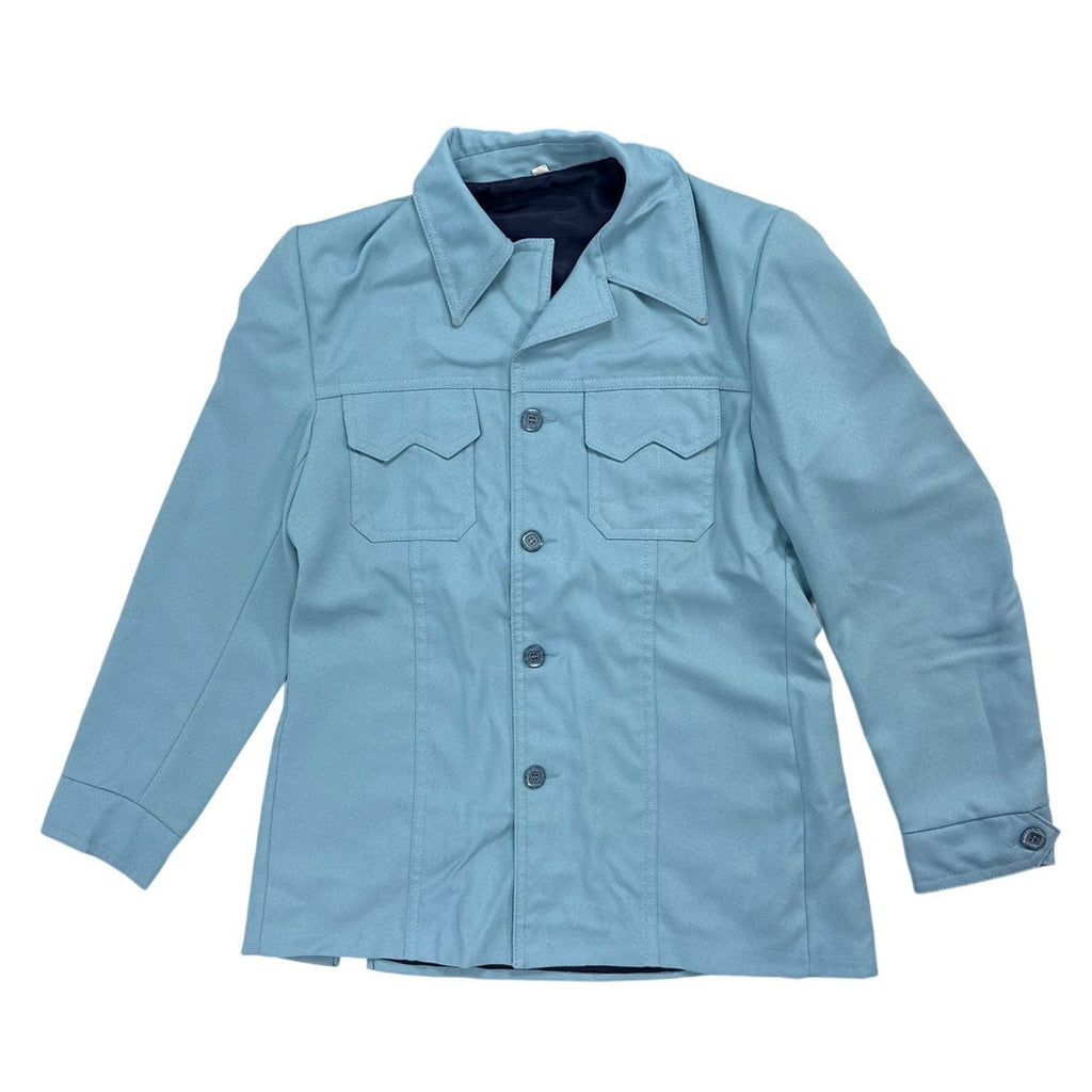 Vintage 70s John Pomer Sky Blue Polyester Leisure Suit Men’s 42 Jacket 33" Waist