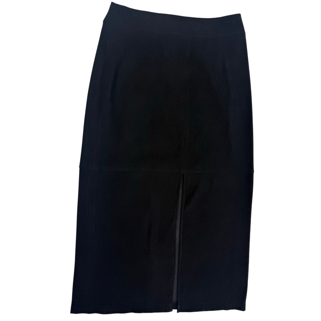 Vintage 90s Basics by Canvasbacks USA Black Skirt Women's 32 Waist Maxi Stretch