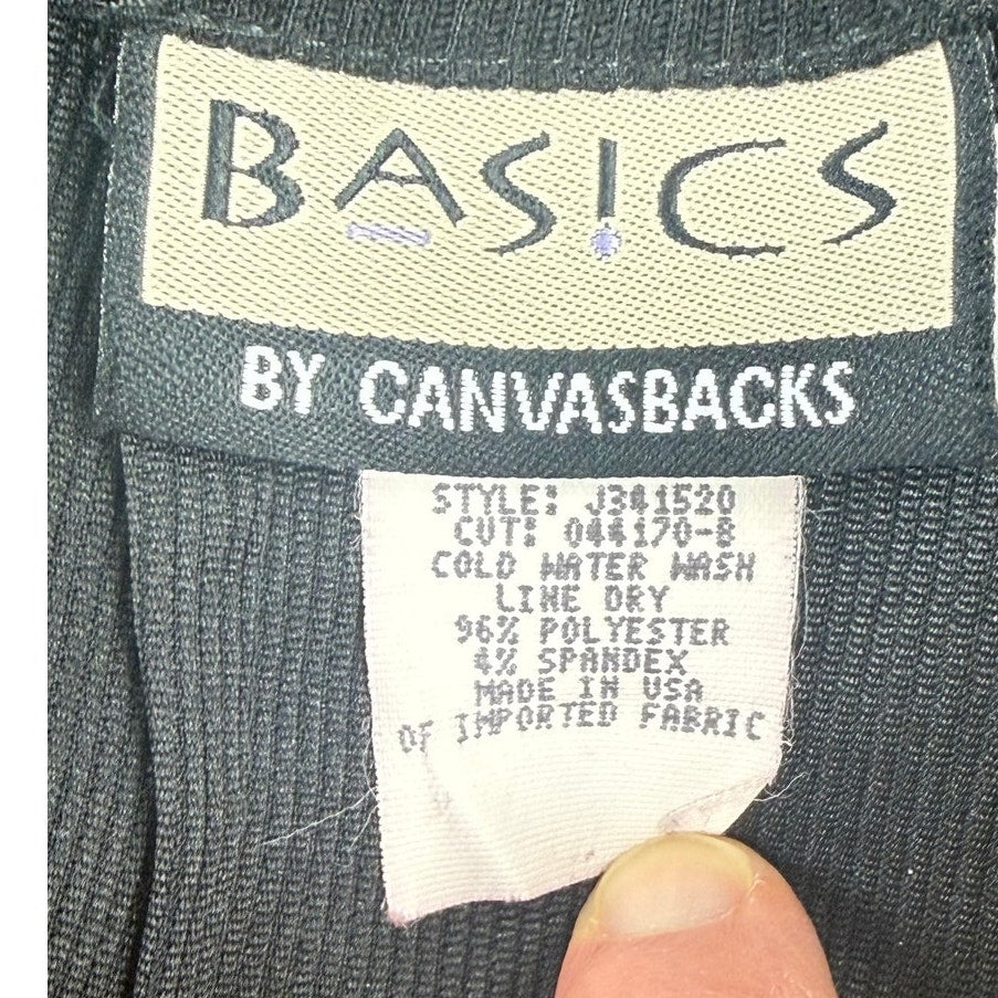 Vintage 90s Basics by Canvasbacks USA Black Skirt Women's 32 Waist Maxi Stretch