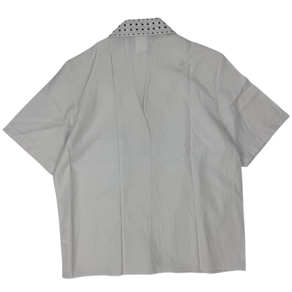 Vintage 1990s Lucia White Rayon Blend Embroidered Short Sleeve Blouse