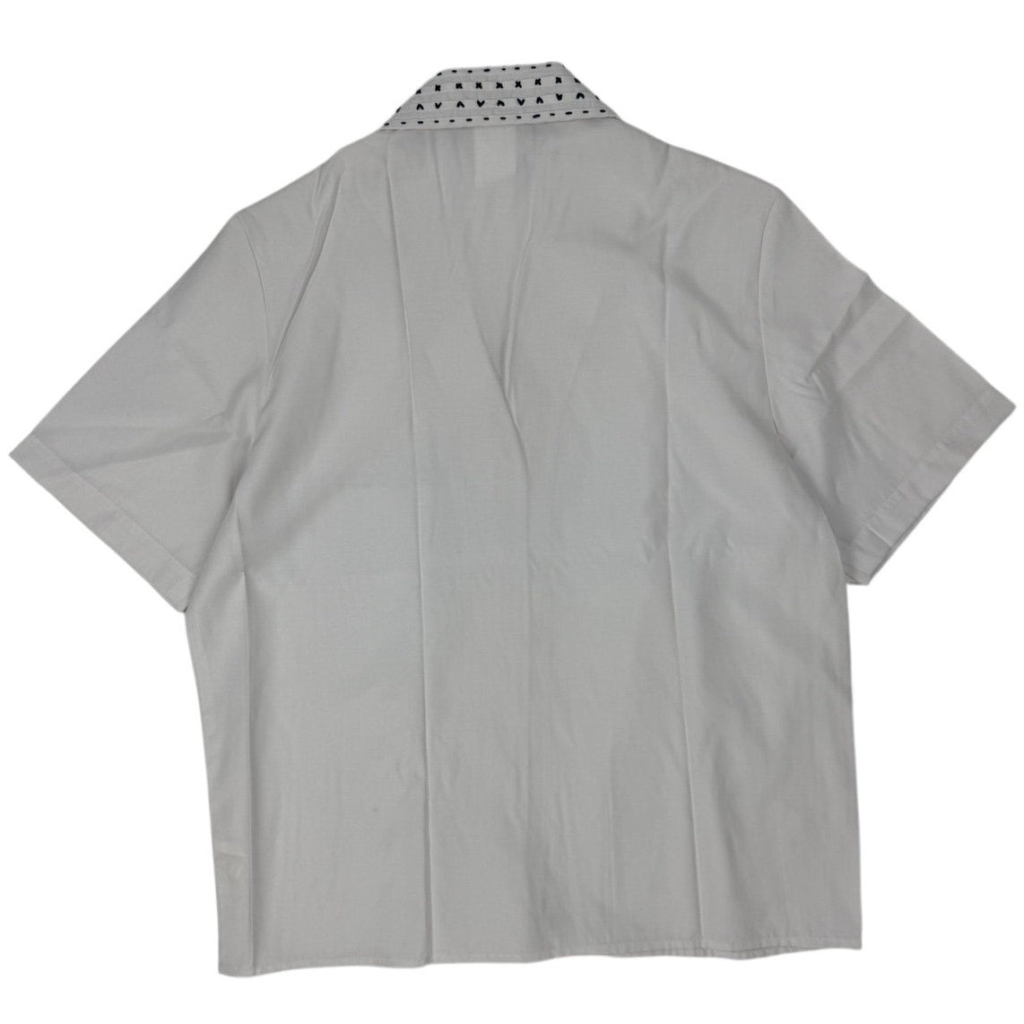 Vintage 1990s Lucia White Rayon Blend Embroidered Short Sleeve Blouse