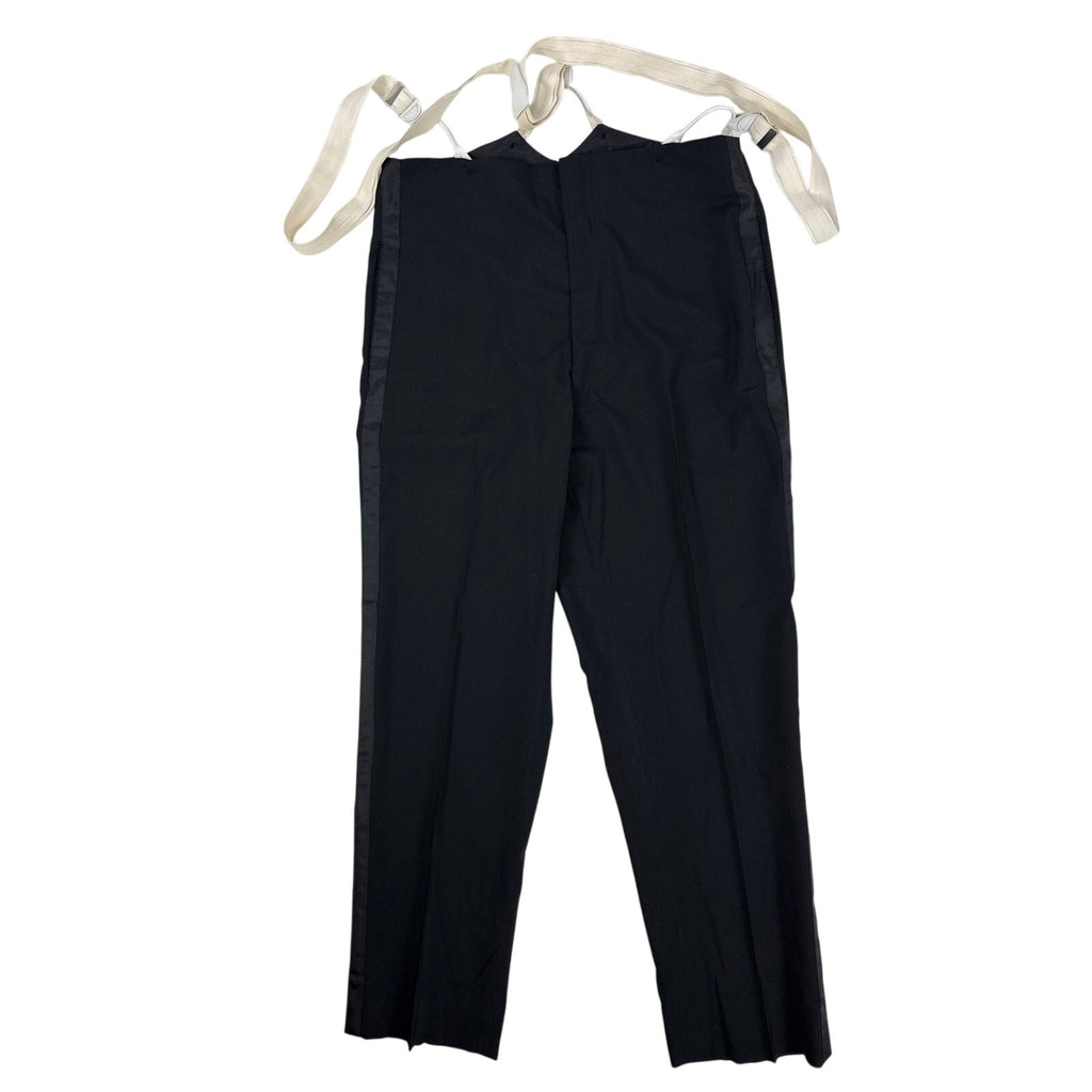 Vintage 60s 70s Foree White Military Mess Dress Jacket Black Pants L/34