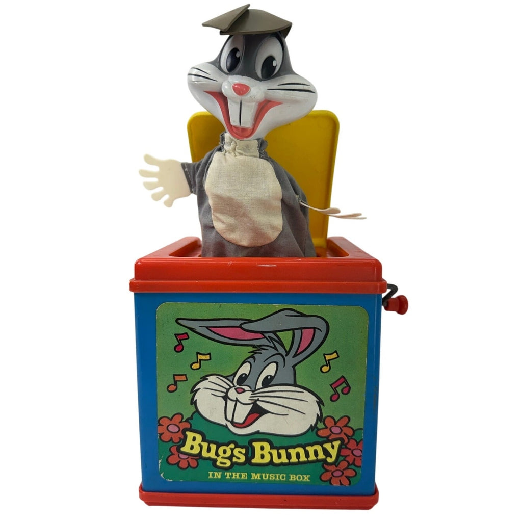 Vintage 1976 Mattel Bugs Bunny Music Box Jack in the Box Looney Tunes