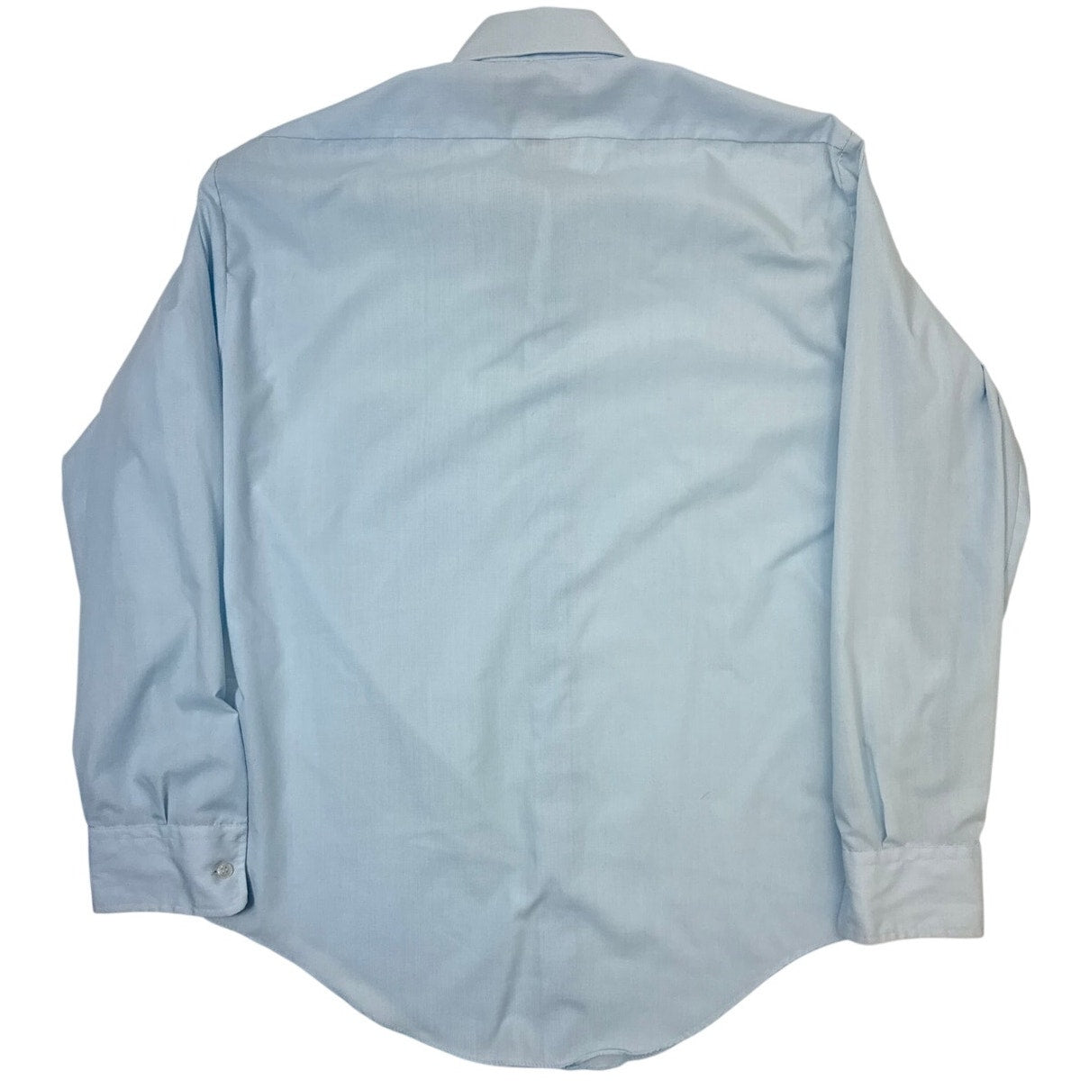 Vintage 70s JCPenney Baby Blue Button Front Cotton Blend Dress Shirt Men's Med
