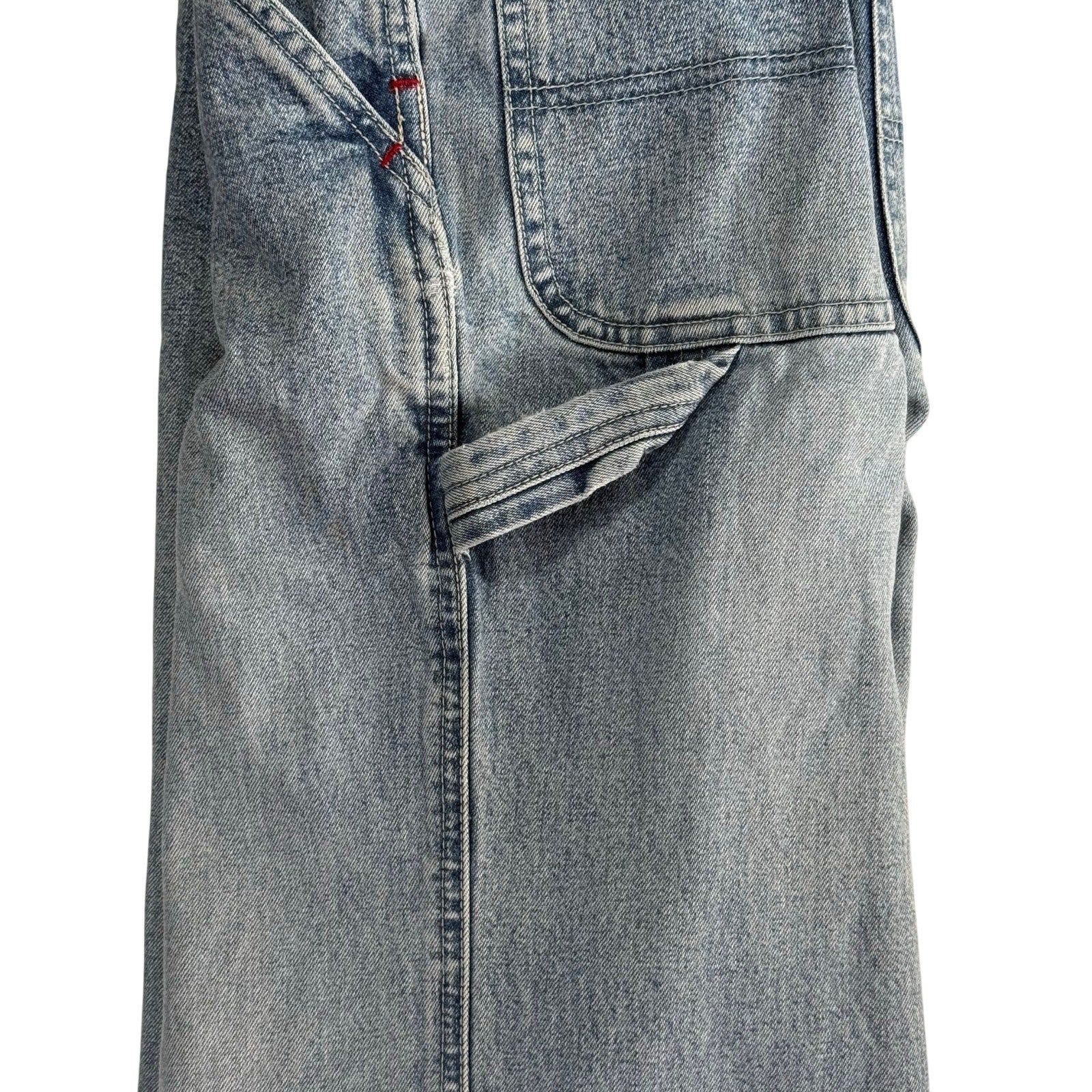 Vintage 90s GAP Girls Medium Denim Overalls Wide Leg Adjustable Straps