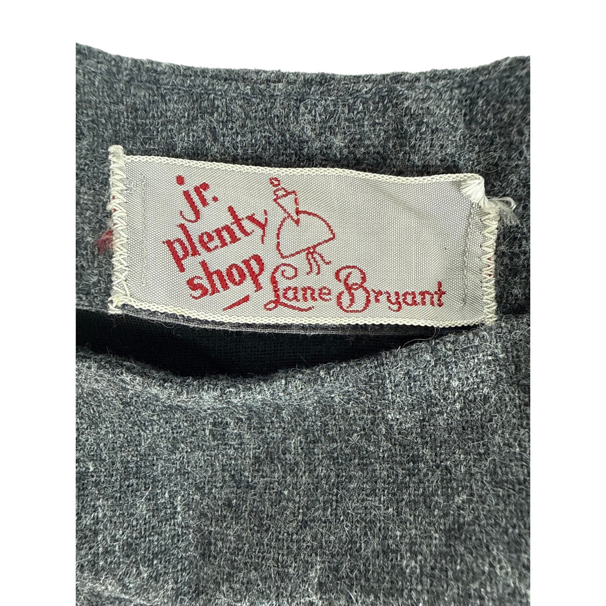 Vintage 1970s Lane Bryant Jr Plenty Gray Wool Two-Way Shift Dress Women's Large