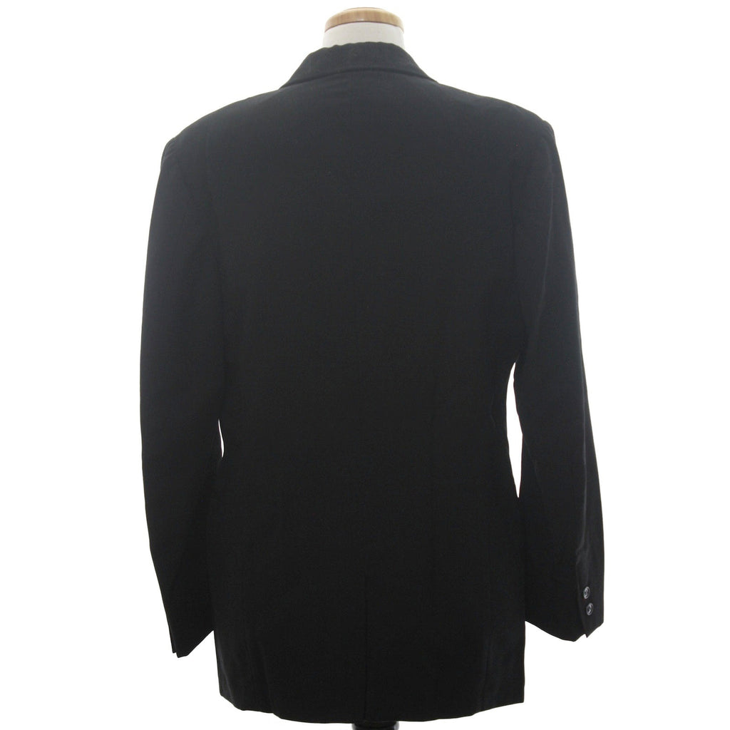 Vintage 70s Black Double Breasted Wool Blend Sport Coat Men's Large 42R