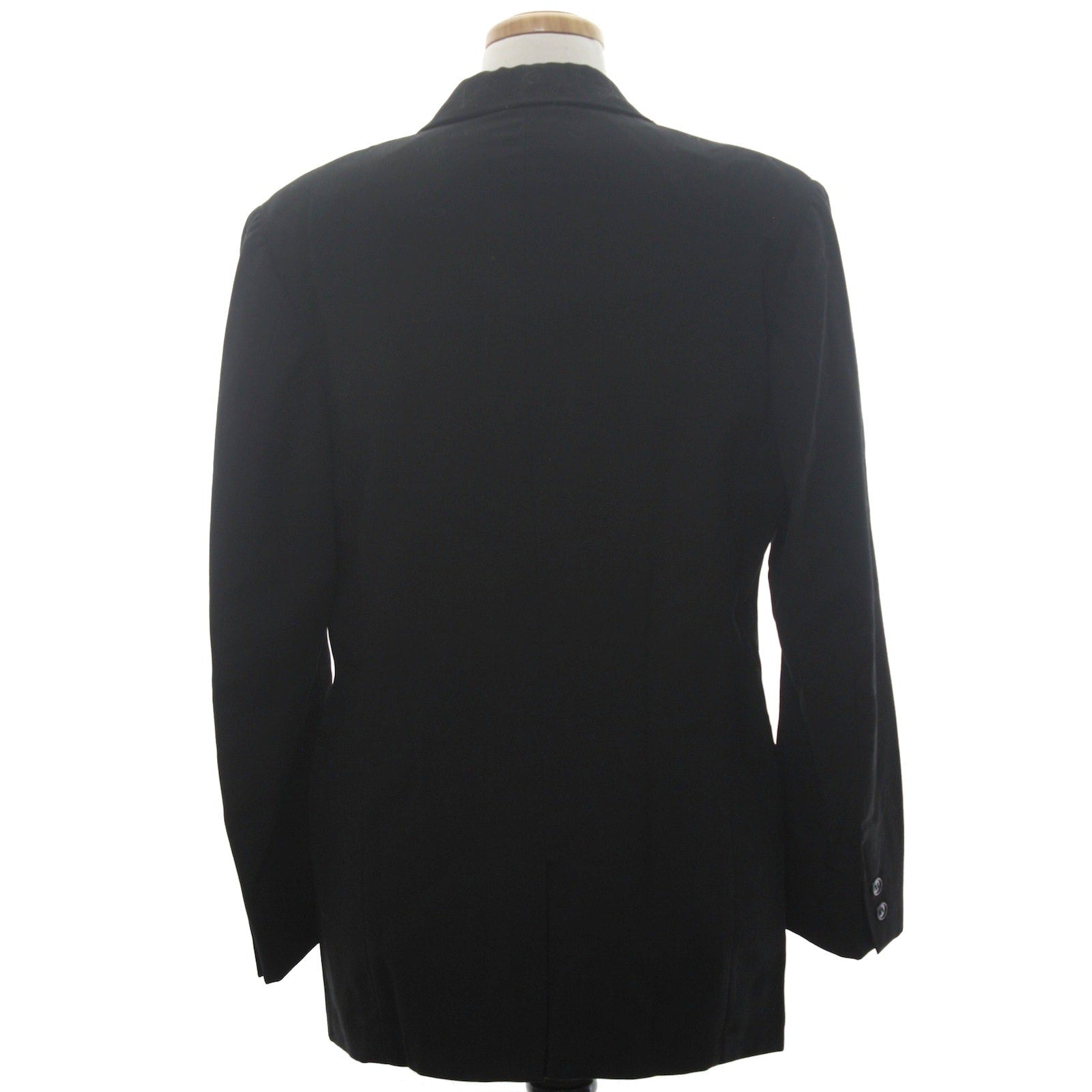 Vintage 70s Black Double Breasted Wool Blend Sport Coat Men's Large 42R