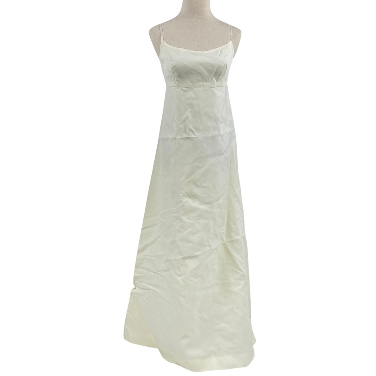 Vintage 1960s William Cahill Ivory Satin Wedding Dress Train Women's XS