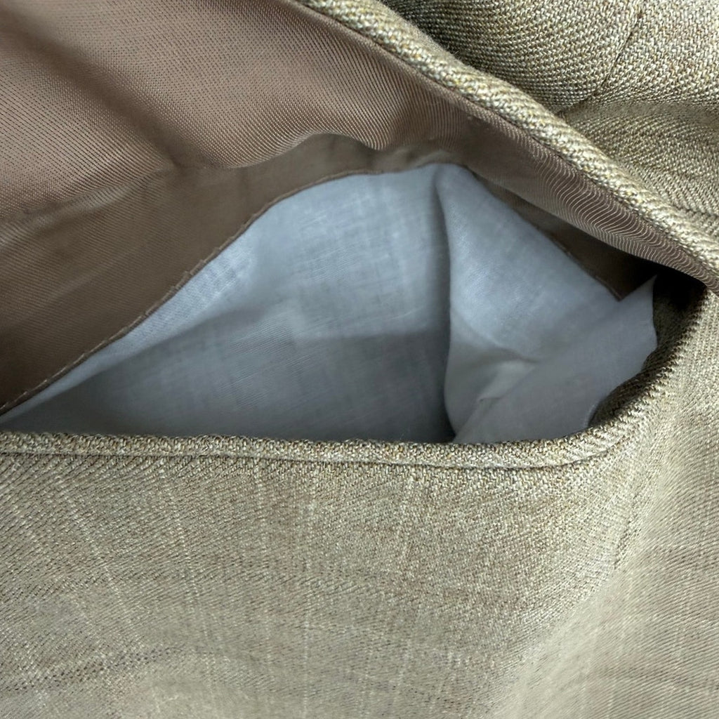 Vintage 90s Oleg Cassini Tan Check Wool Blend Sport Coat Blazer Men's 46R