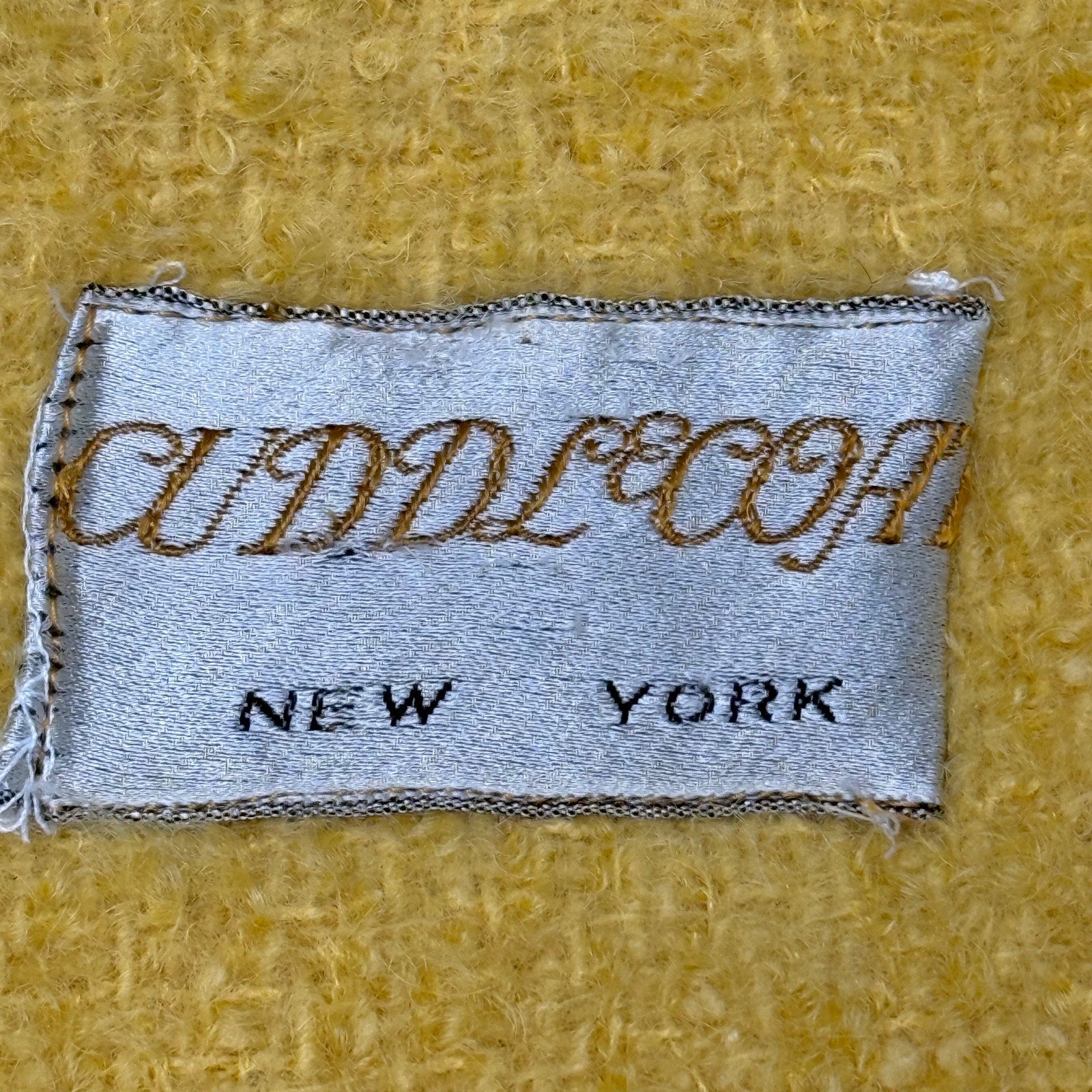 Vintage 60s Lemon Yellow Wool Car Coat Women's XS CuddleCoat Union Made