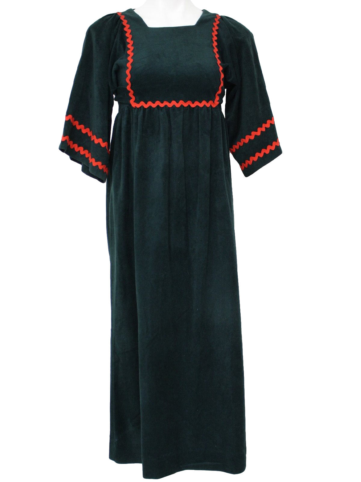 Womens Empire Waist Hippie Maxi Dress