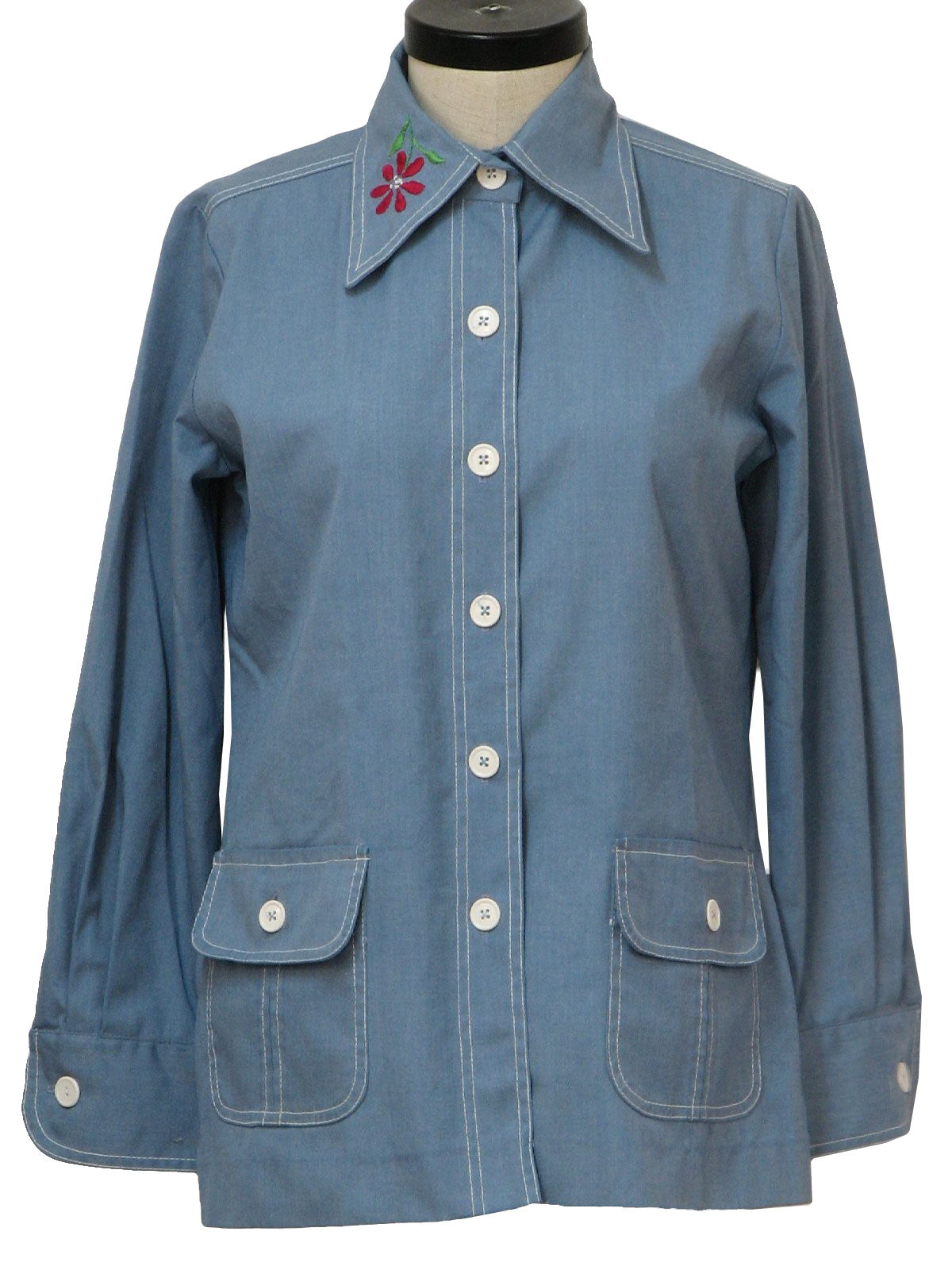 Women Embroidered Hippie Shirt Jacket